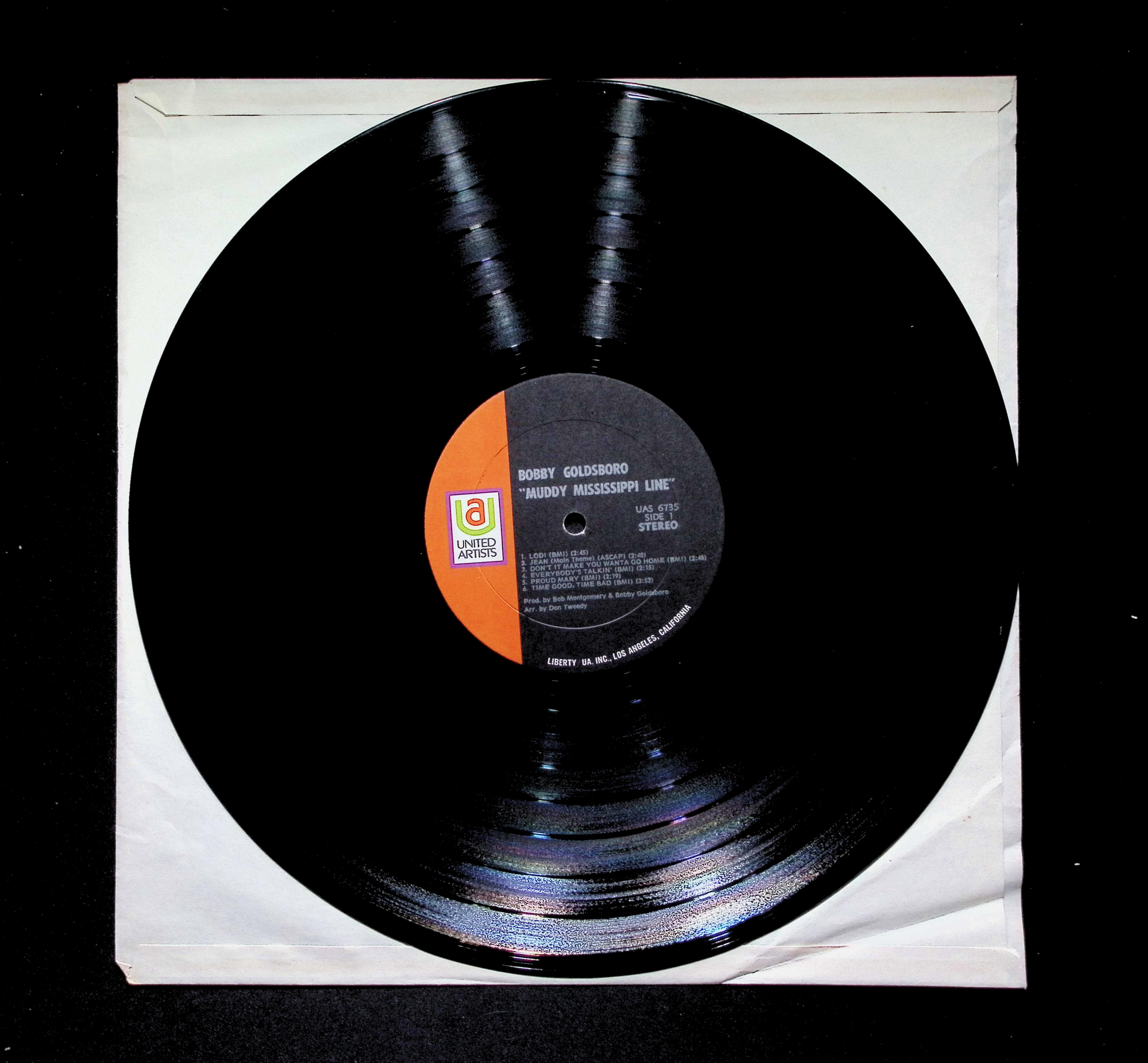 Bobby Goldsboro Muddy Mississippi Line LP 1969 United Artists Pop — image 4