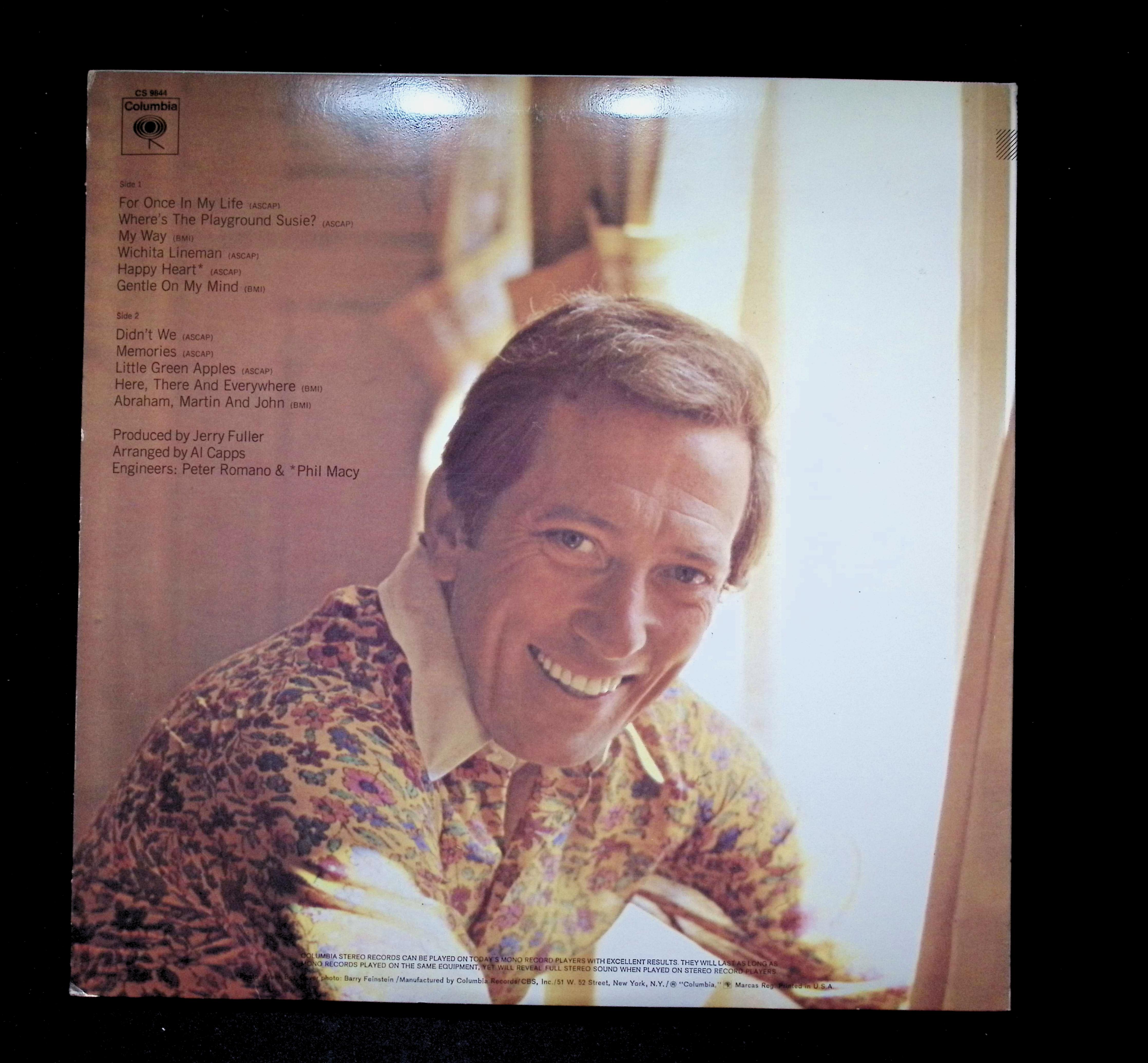 Andy Williams Happy Heart LP 1969 Columbia Pop Vocal — image 2