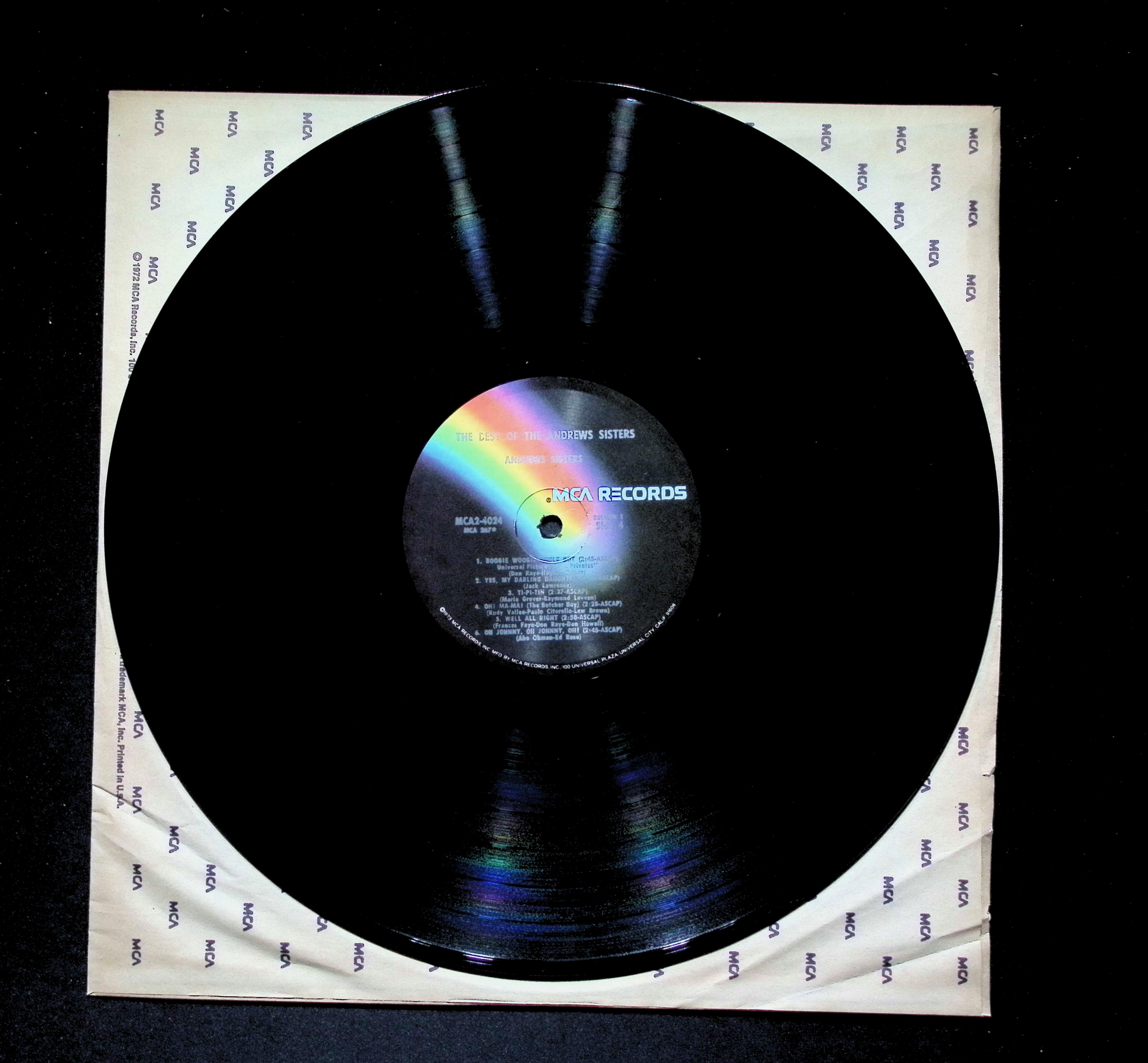 The Andrews Sisters Best Of LP 1973 MCA Compilation Album — image 4