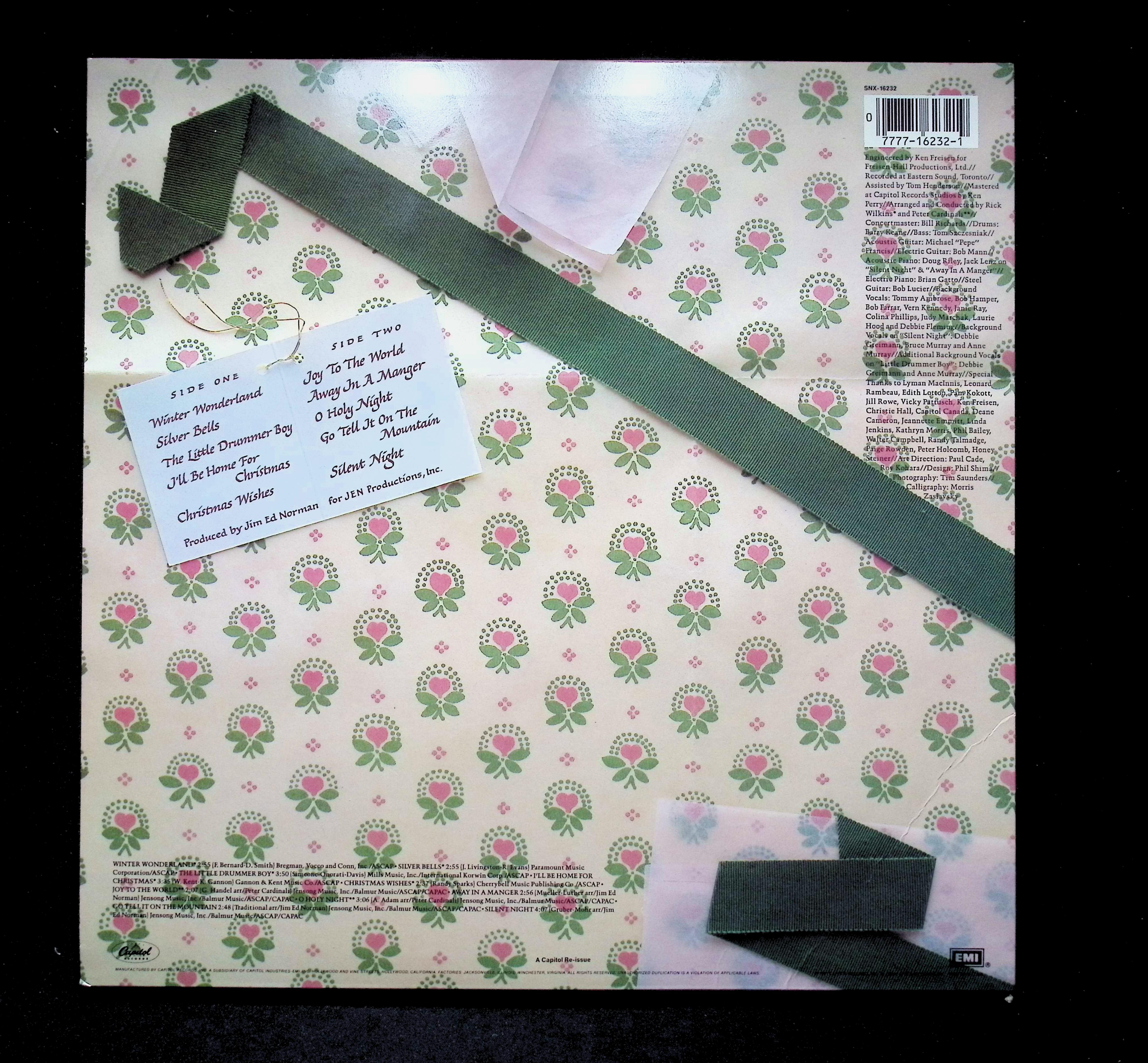 Anne Murray Christmas Wishes LP 1981 Capitol Pop Holiday — image 2