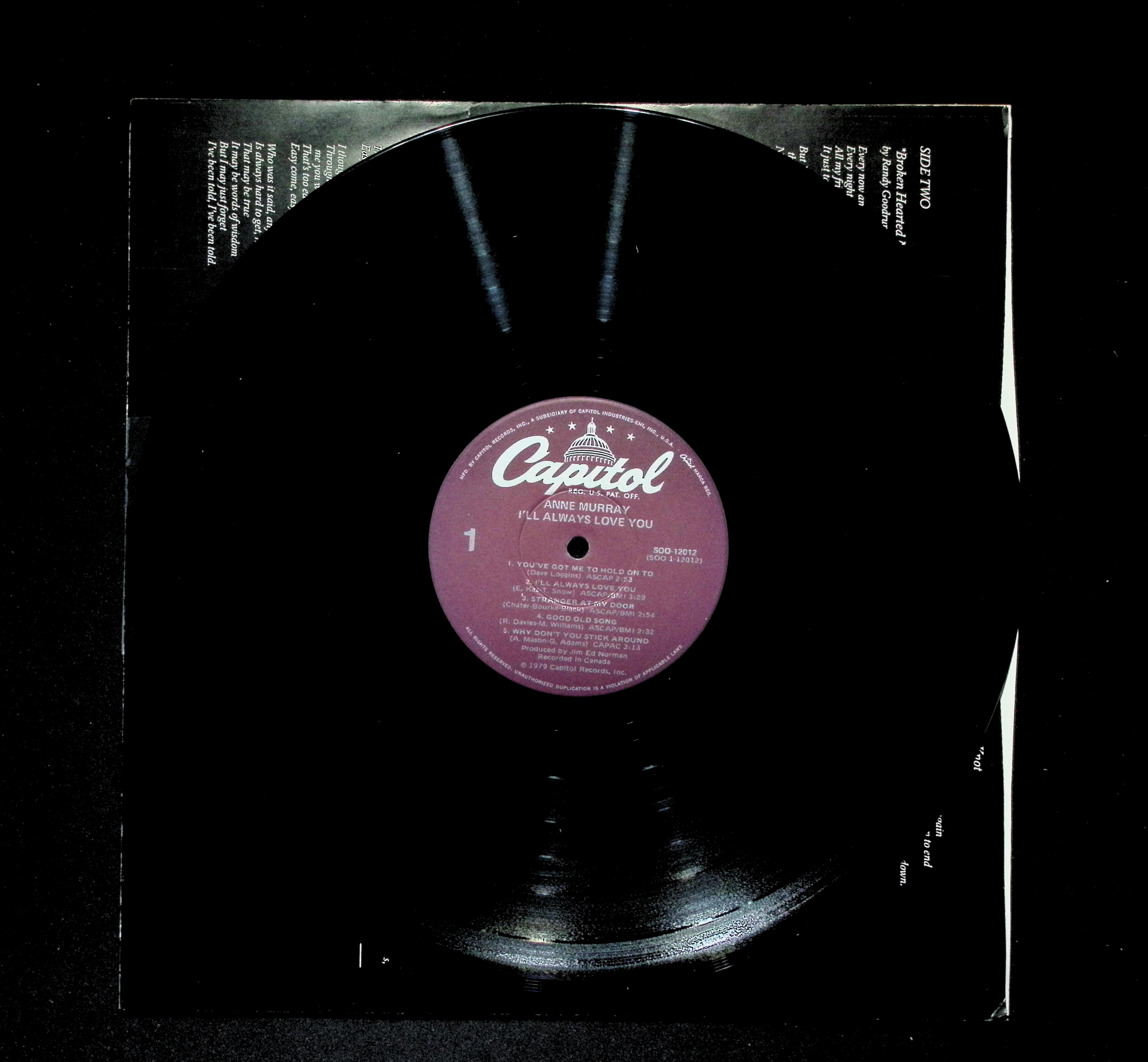 Anne Murray I'll Always Love You LP 1979 Capitol Pop Rock — image 4