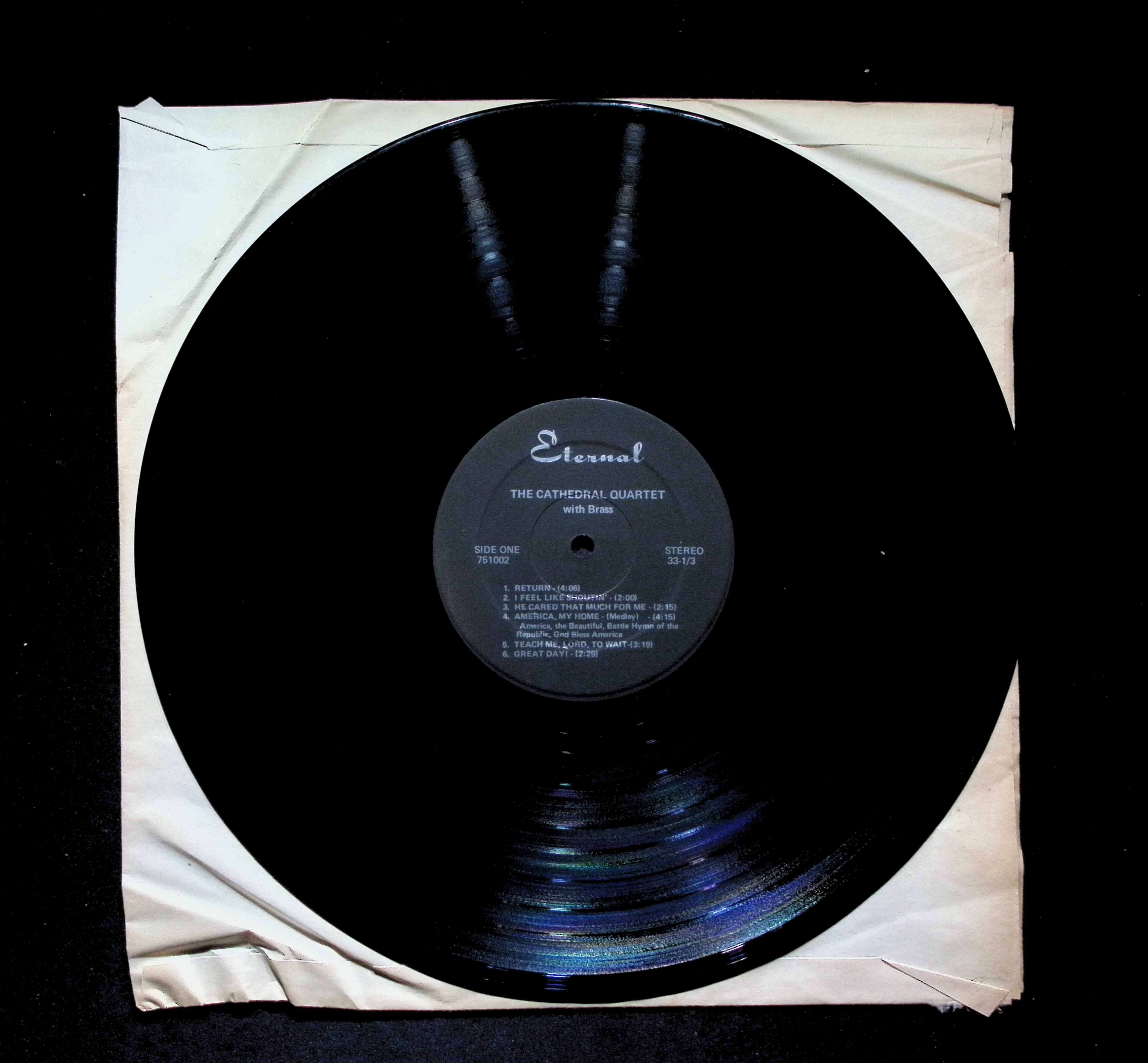The Cathedrals Quartet With Brass LP 1975 Eternal Gospel — image 4