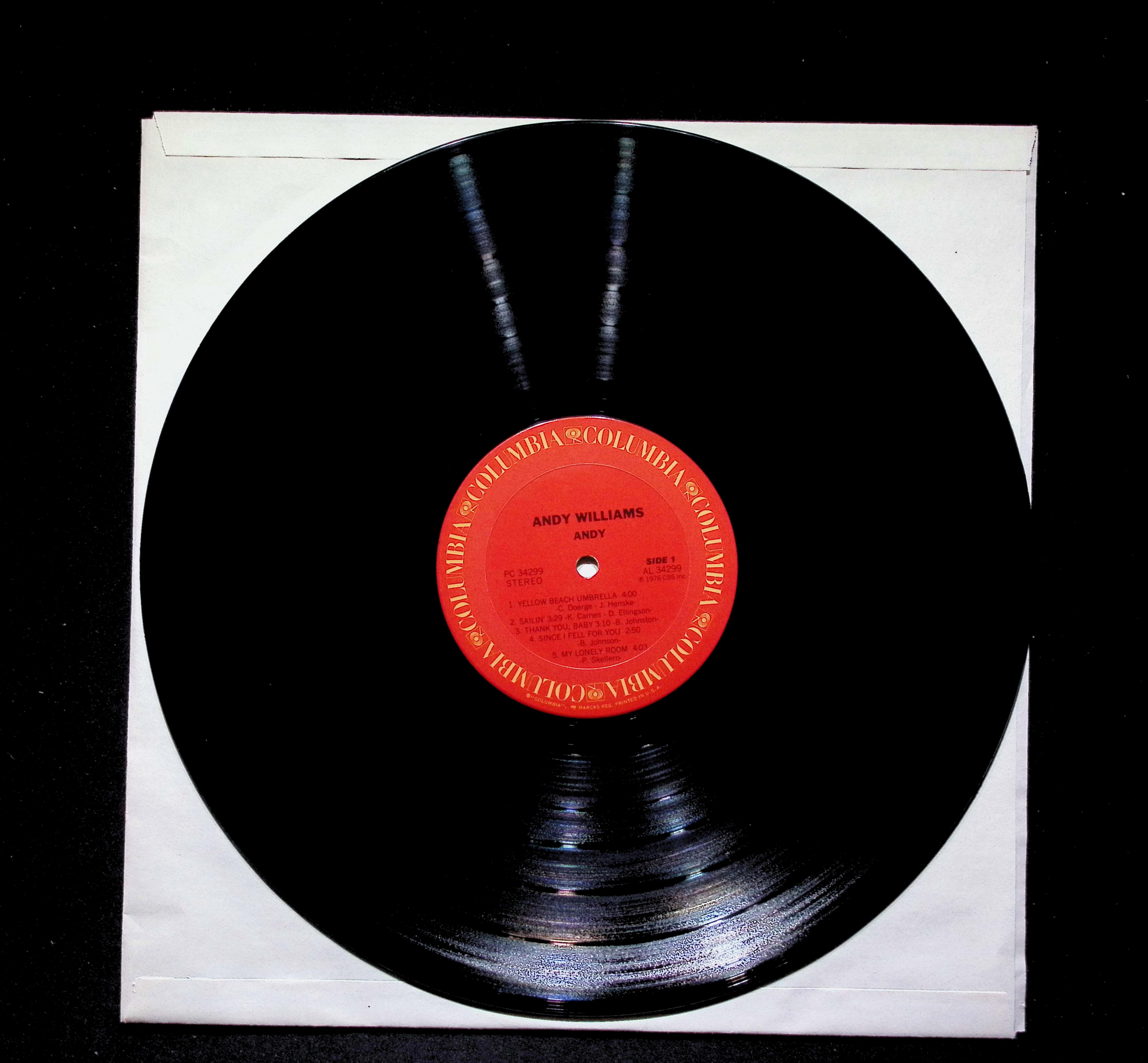 Andy Williams Andy LP 1976 Columbia Jazz — image 4