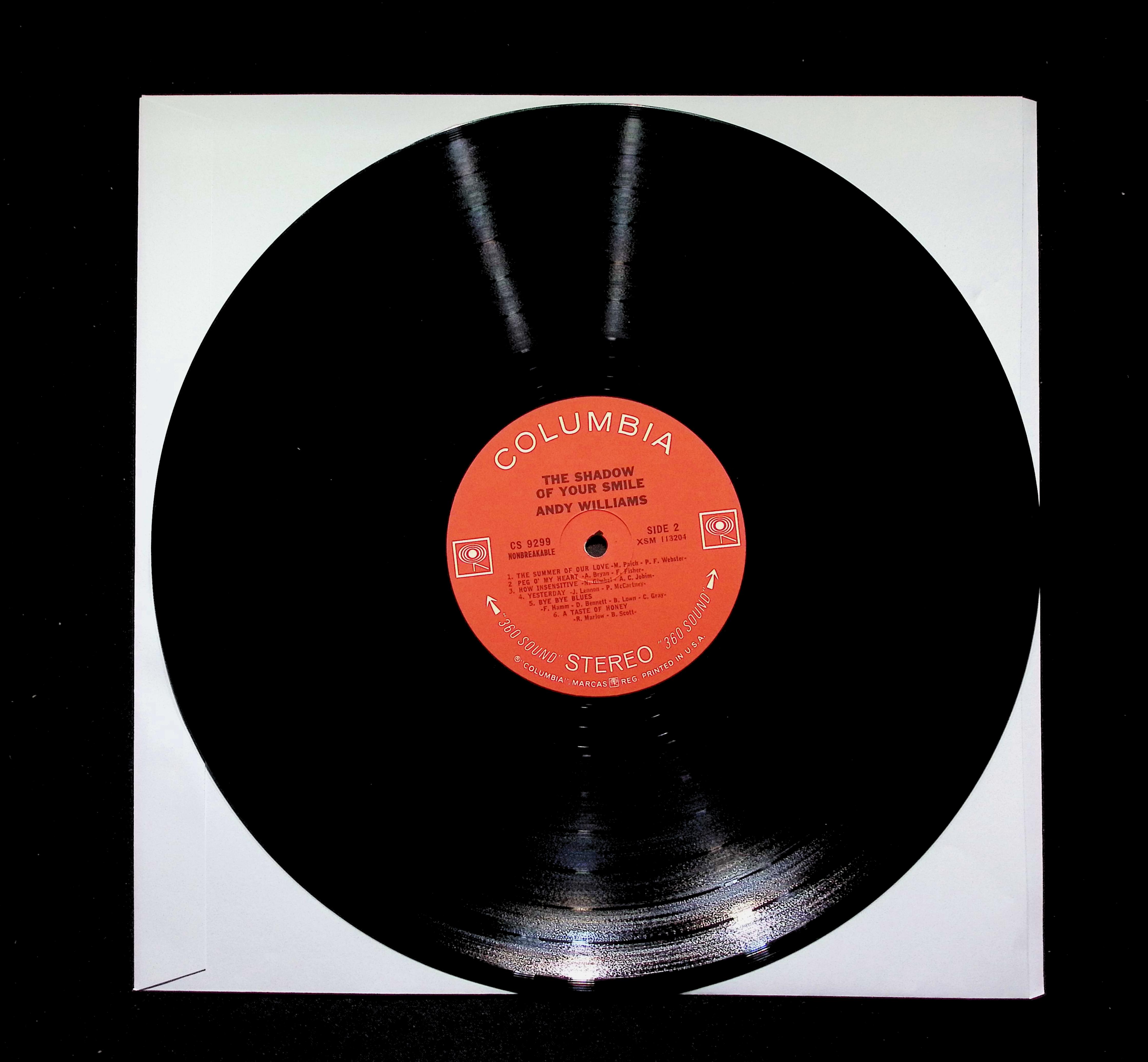 Andy Williams The Shadow Of Your Smile LP 1966 Columbia Jazz — image 5