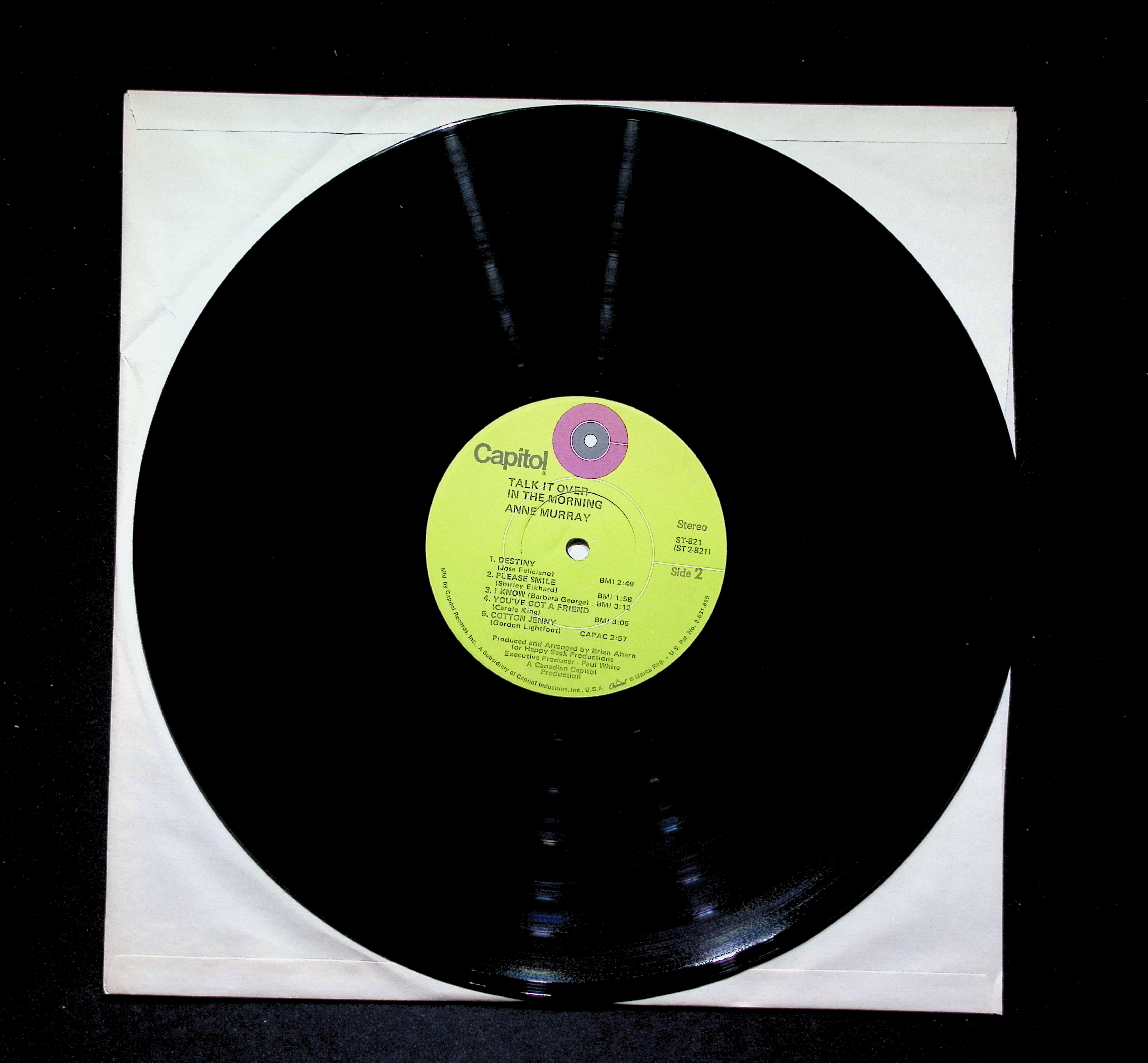 Anne Murray Talk It Over LP 1971 Capitol Folk — image 4