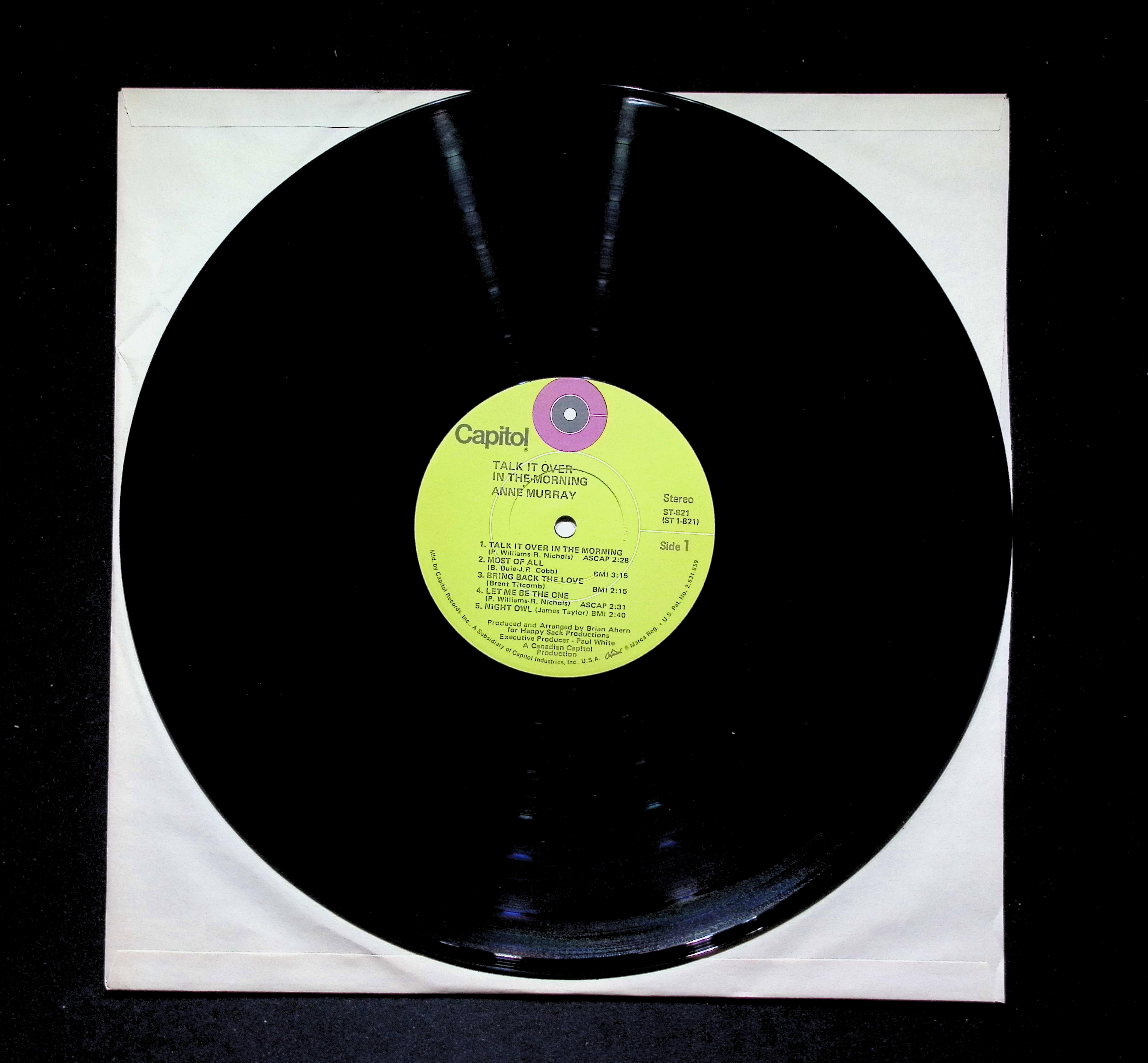 Anne Murray Talk It Over LP 1971 Capitol Folk — image 5