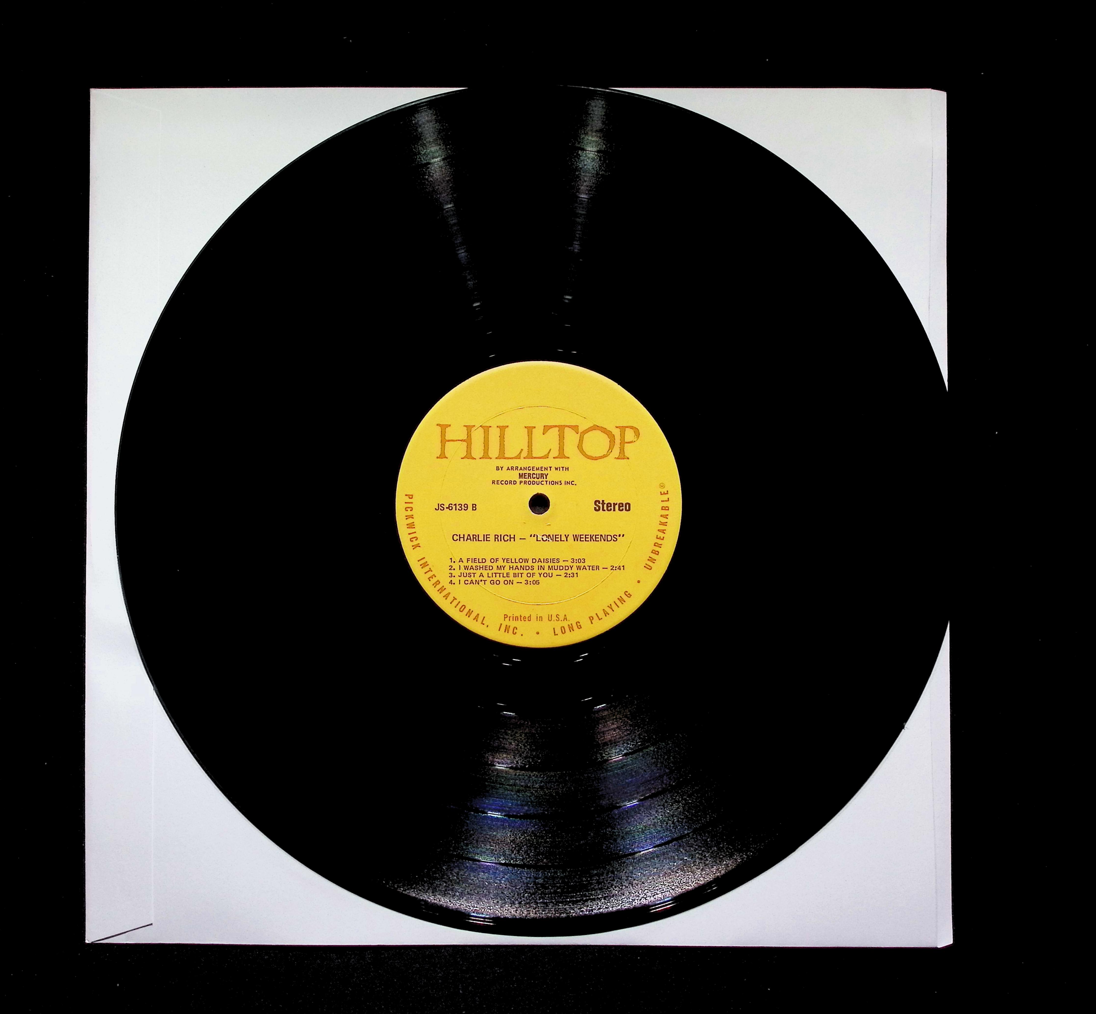 Charlie Rich Lonely Weekends LP 1974 Pickwick Country — image 4