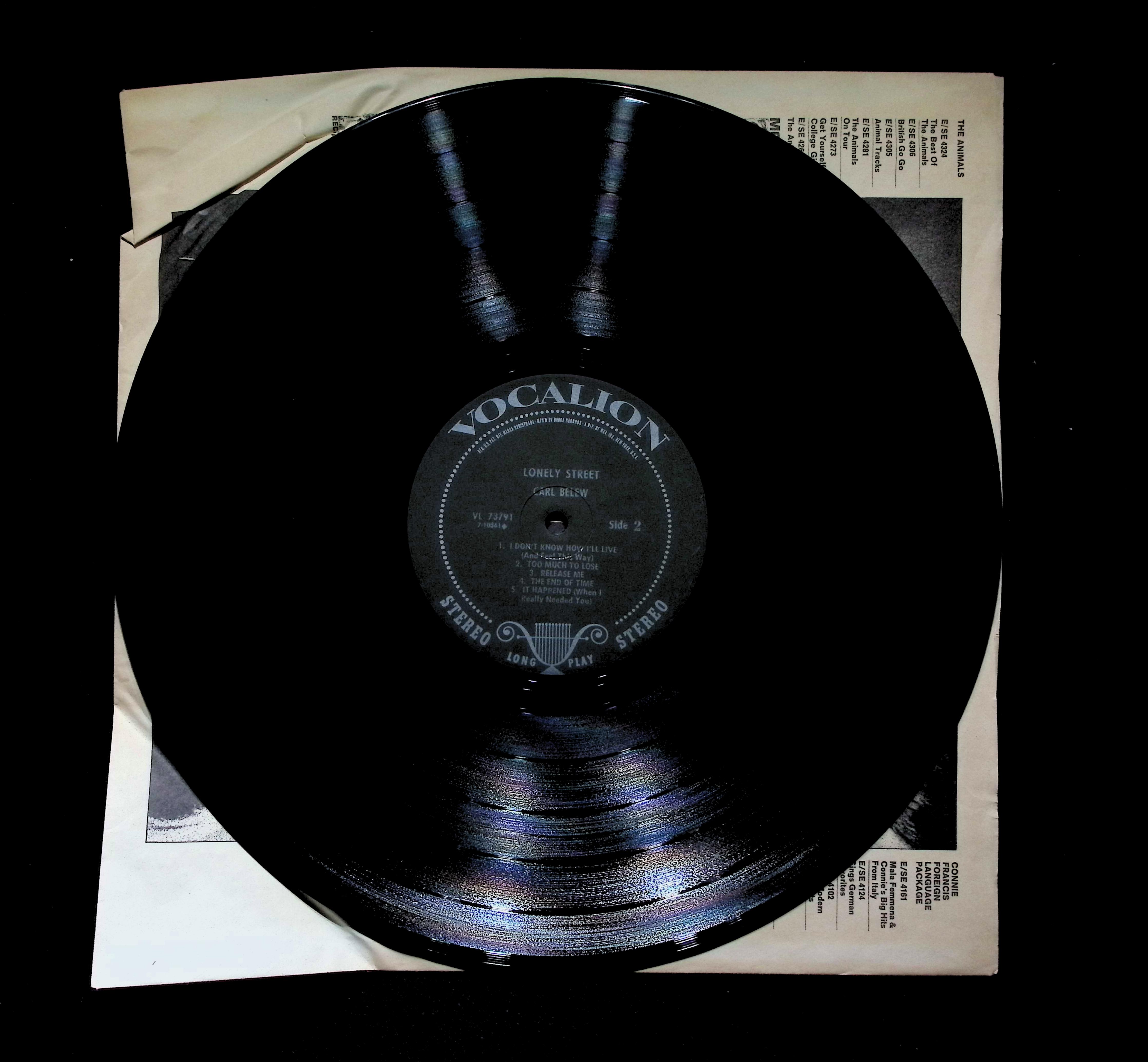 Carl Belew Lonely Street LP 1967 Vocalion Country Folk — image 4