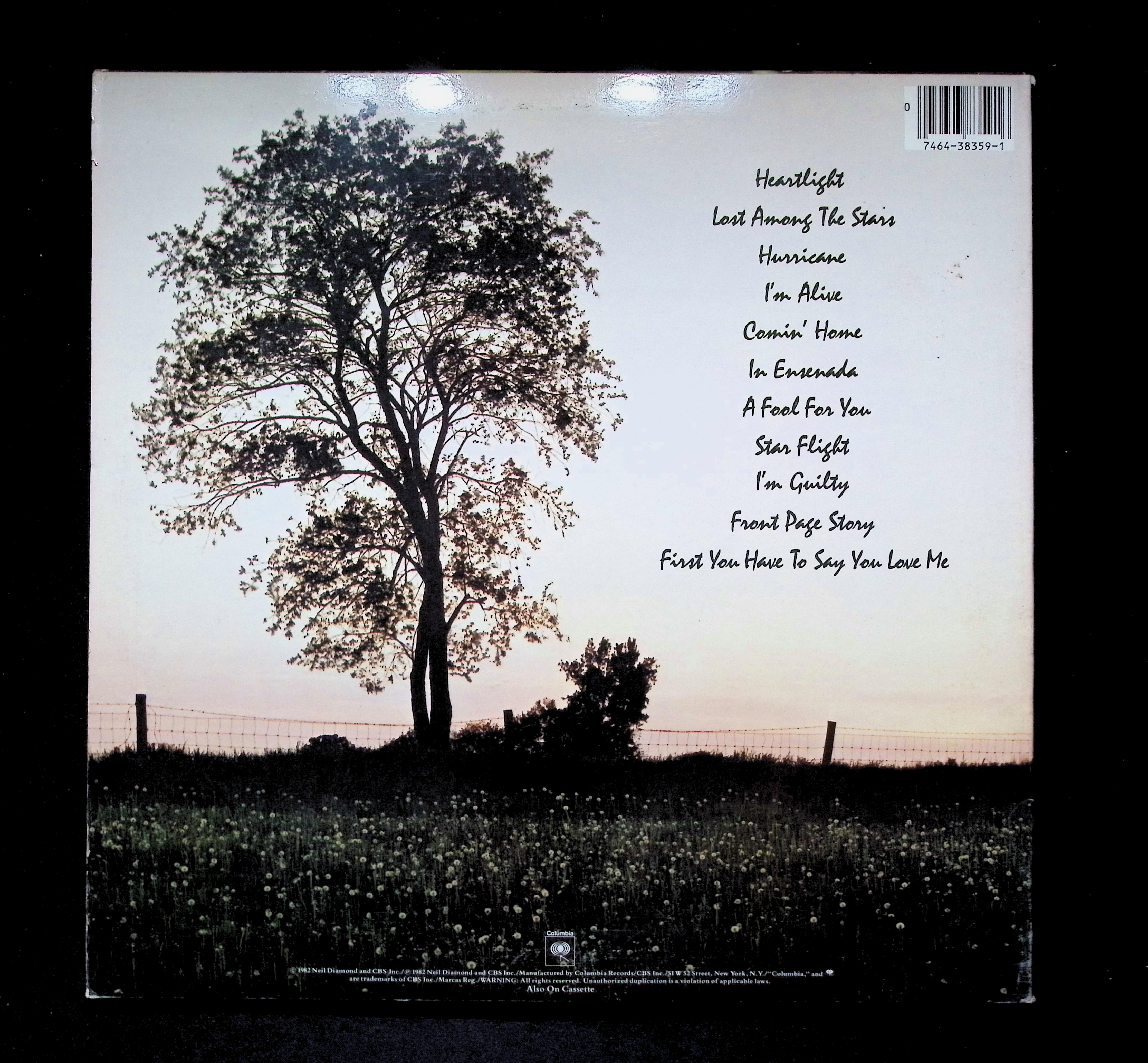 Neil Diamond Heartlight LP 1982 Columbia Pop Rock — image 2