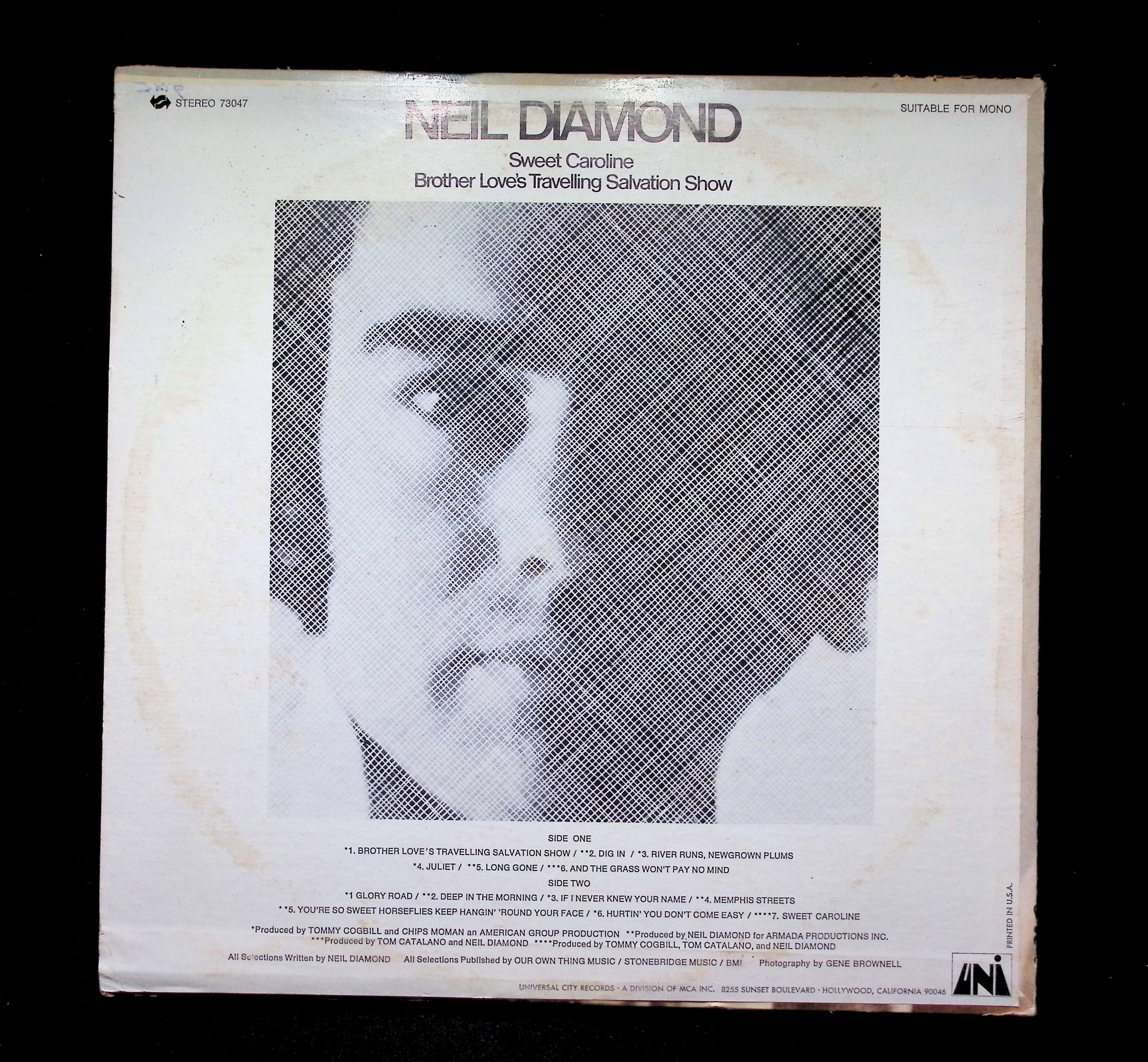 Neil Diamond Brother Love LP 1969 UNI Records Rock — image 2