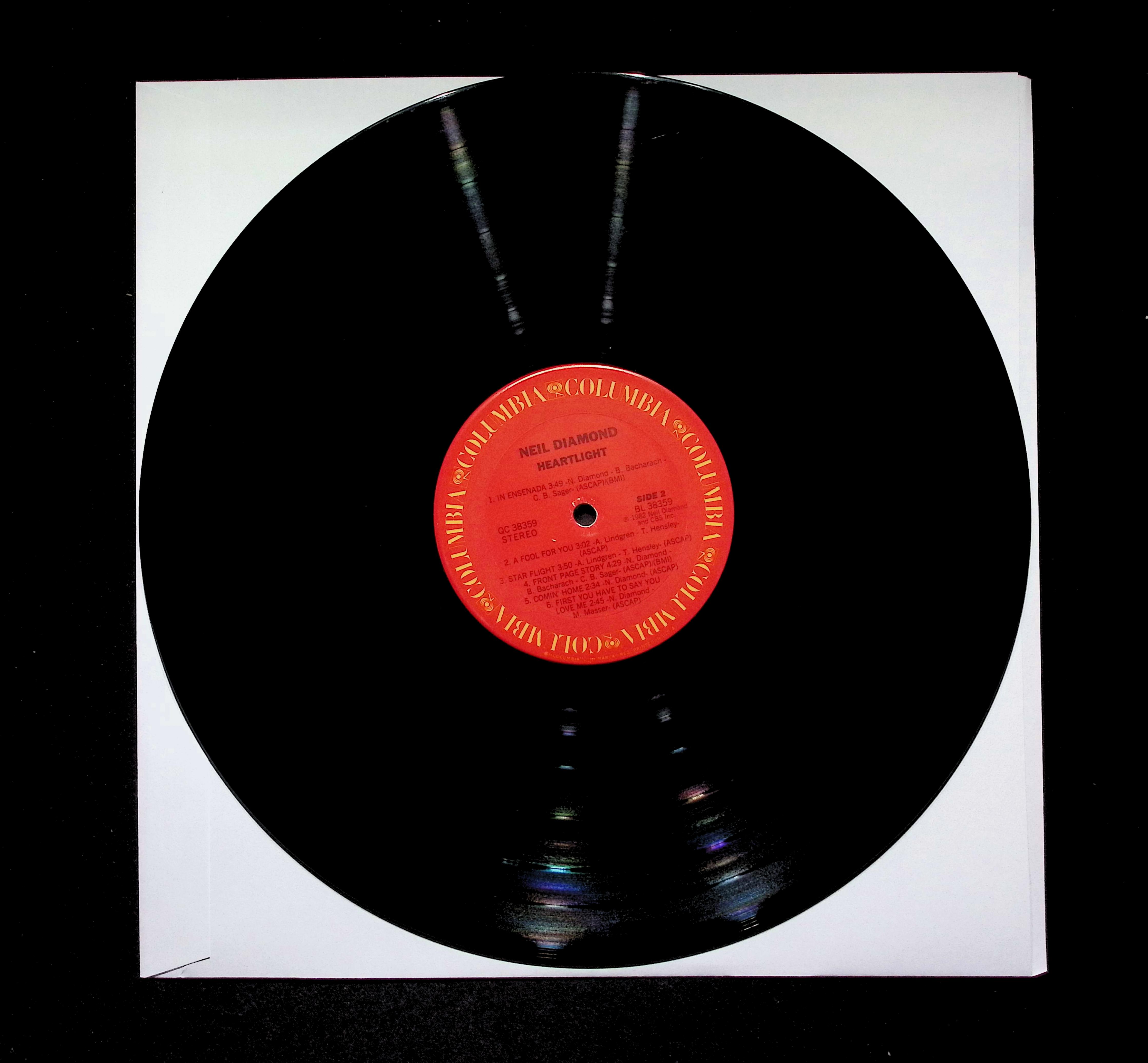 Neil Diamond Heartlight LP 1982 Columbia Rock Soft Rock — image 4