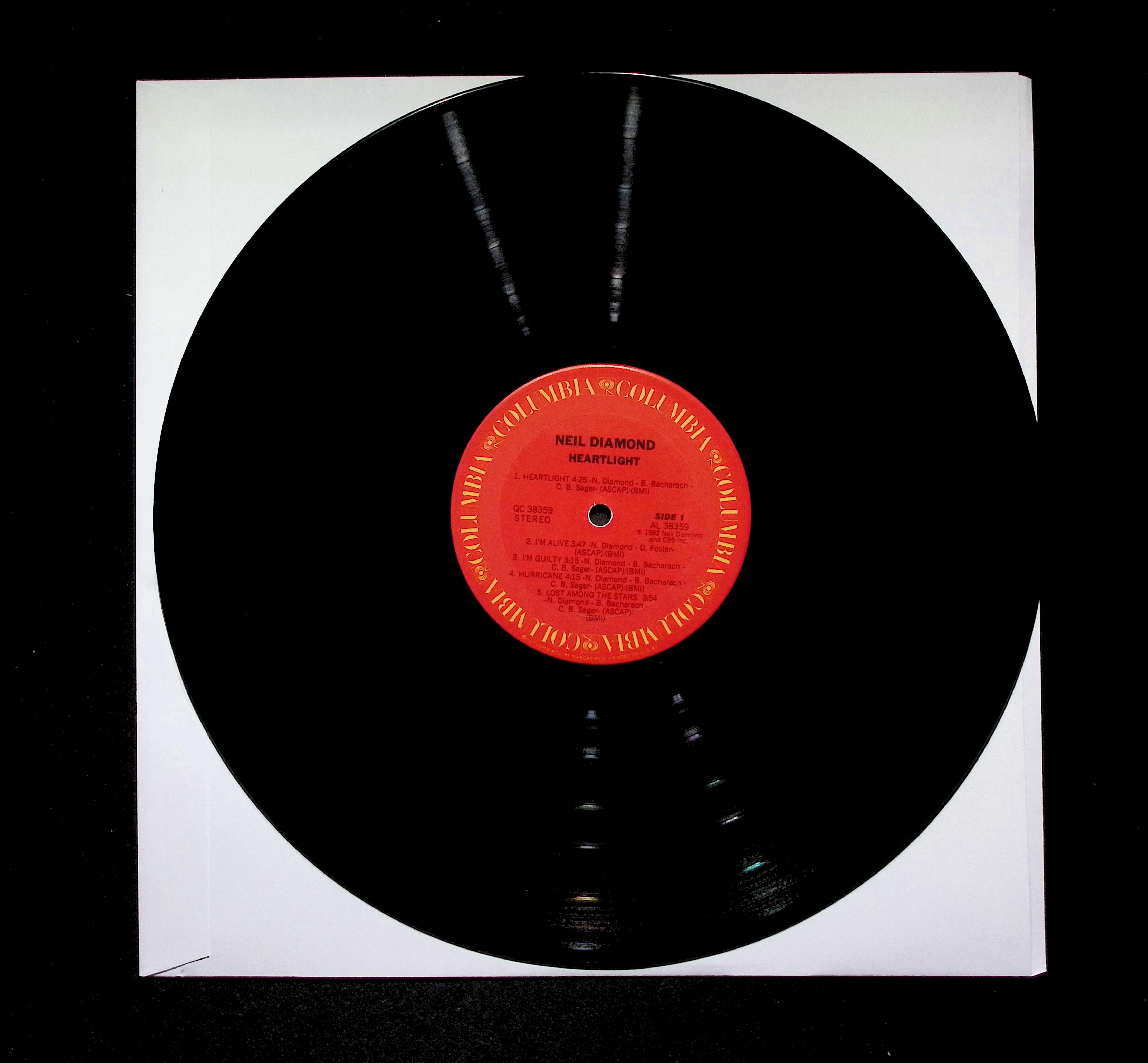 Neil Diamond Heartlight LP 1982 Columbia Rock Soft Rock — image 5