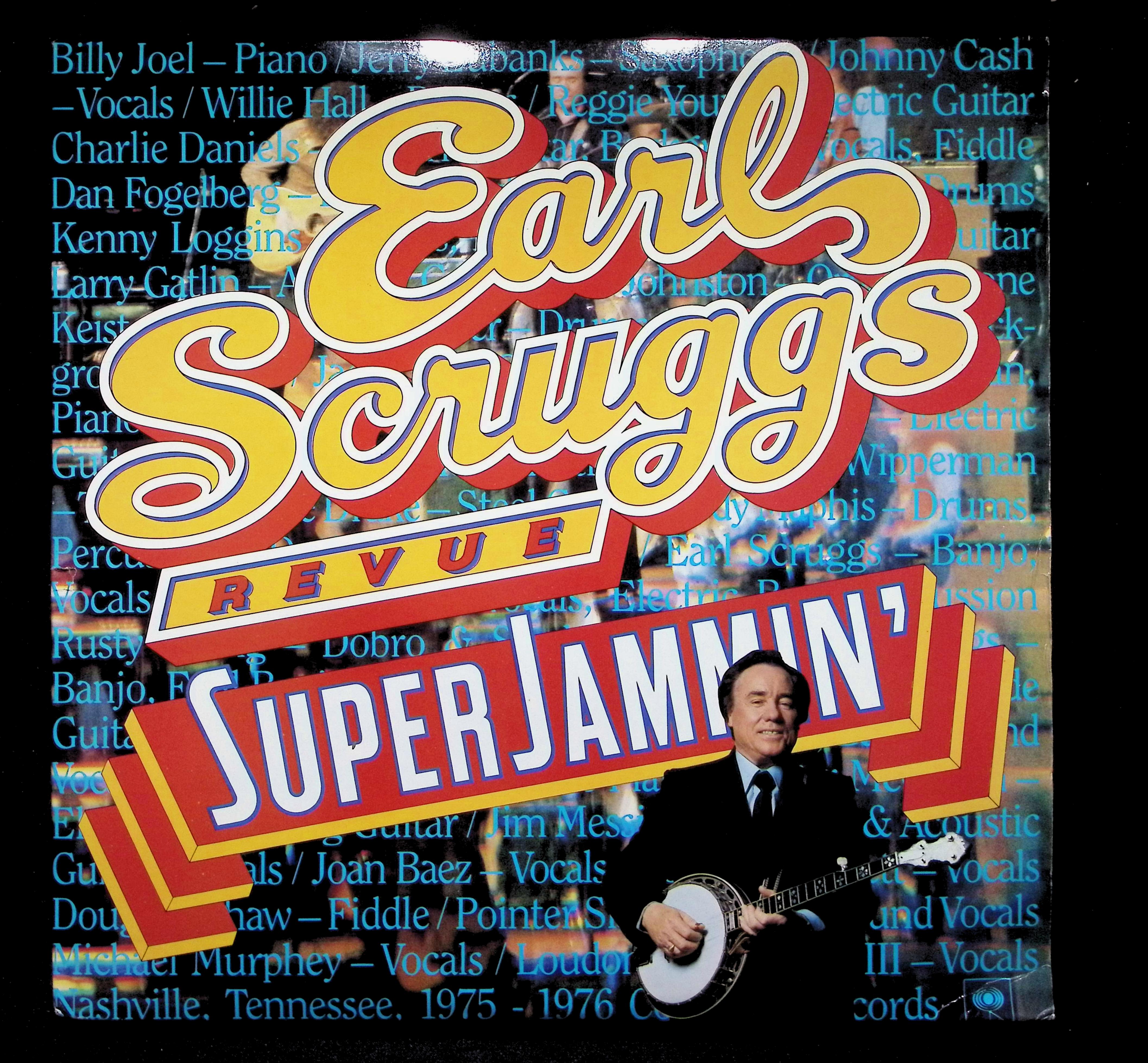 Earl Scruggs Revue Super Jammin' LP 1984 Columbia Rock