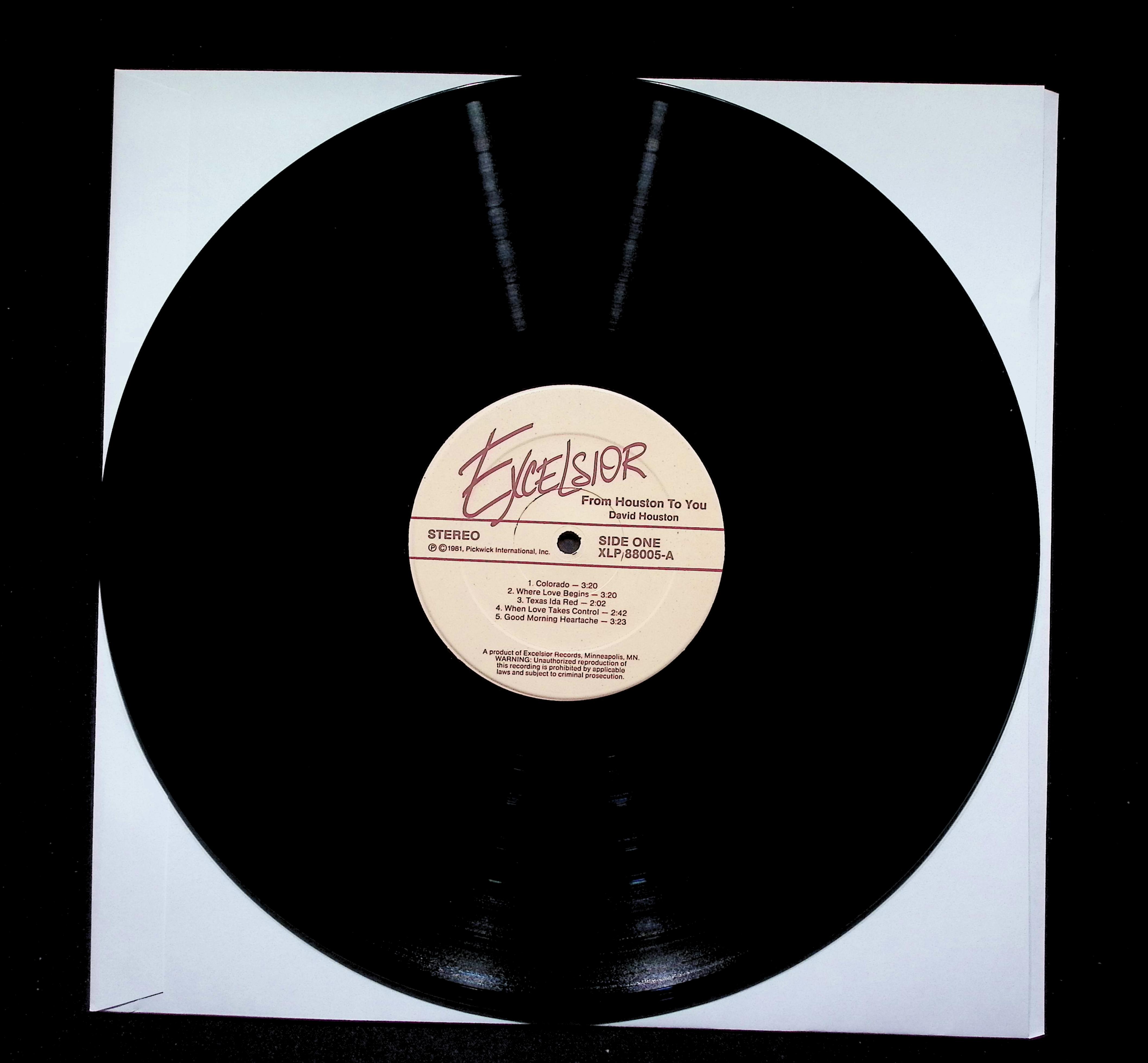 David Houston From Houston To You LP 1981 Excelsior Country — image 5