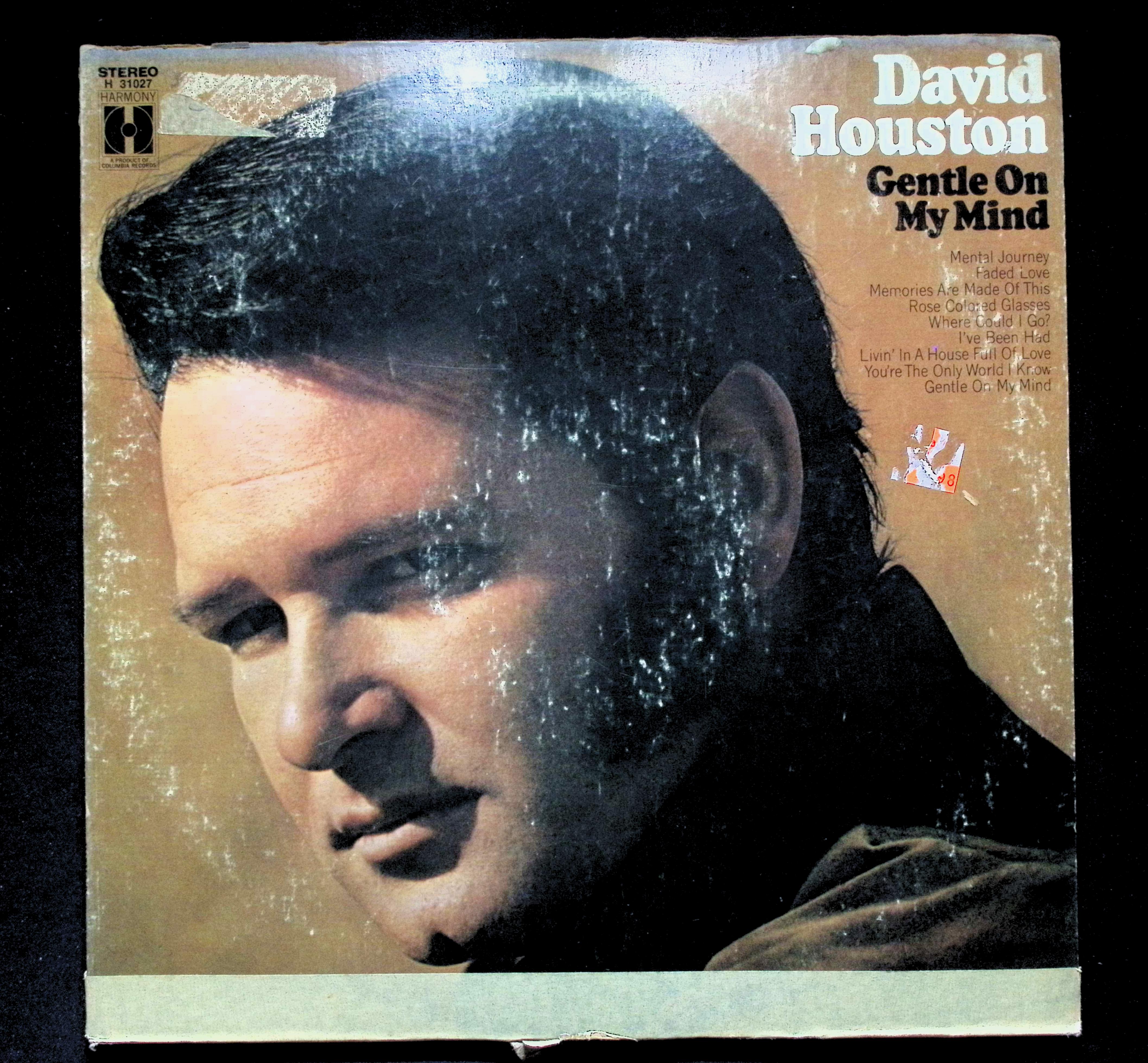 David Houston Gentle On My Mind LP Harmony Country