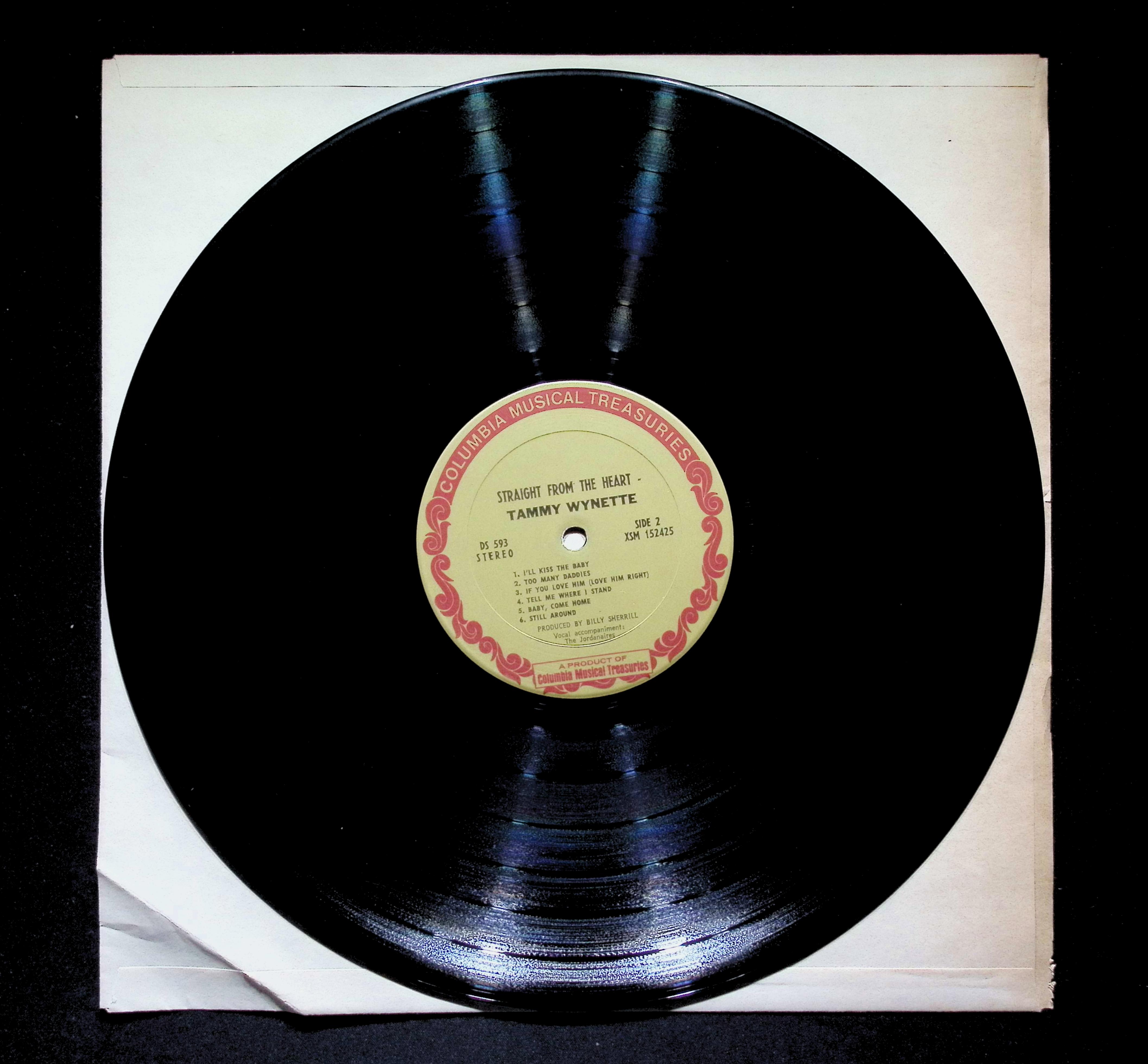 David Houston Tammy Wynette Straight From The Heart LP 1971 Columbia Country — image 5