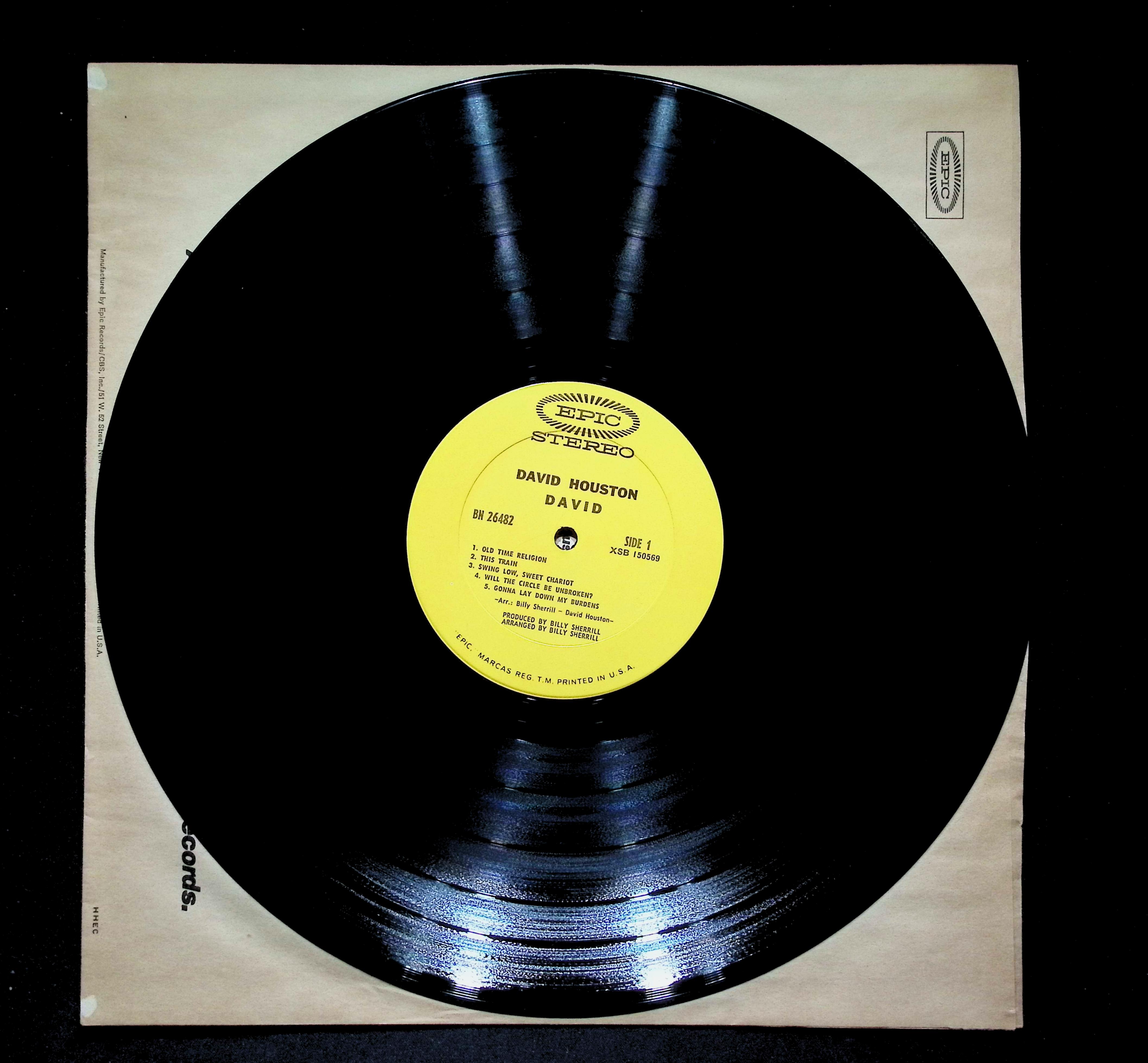 David Houston David LP 1969 Epic Gospel — image 5