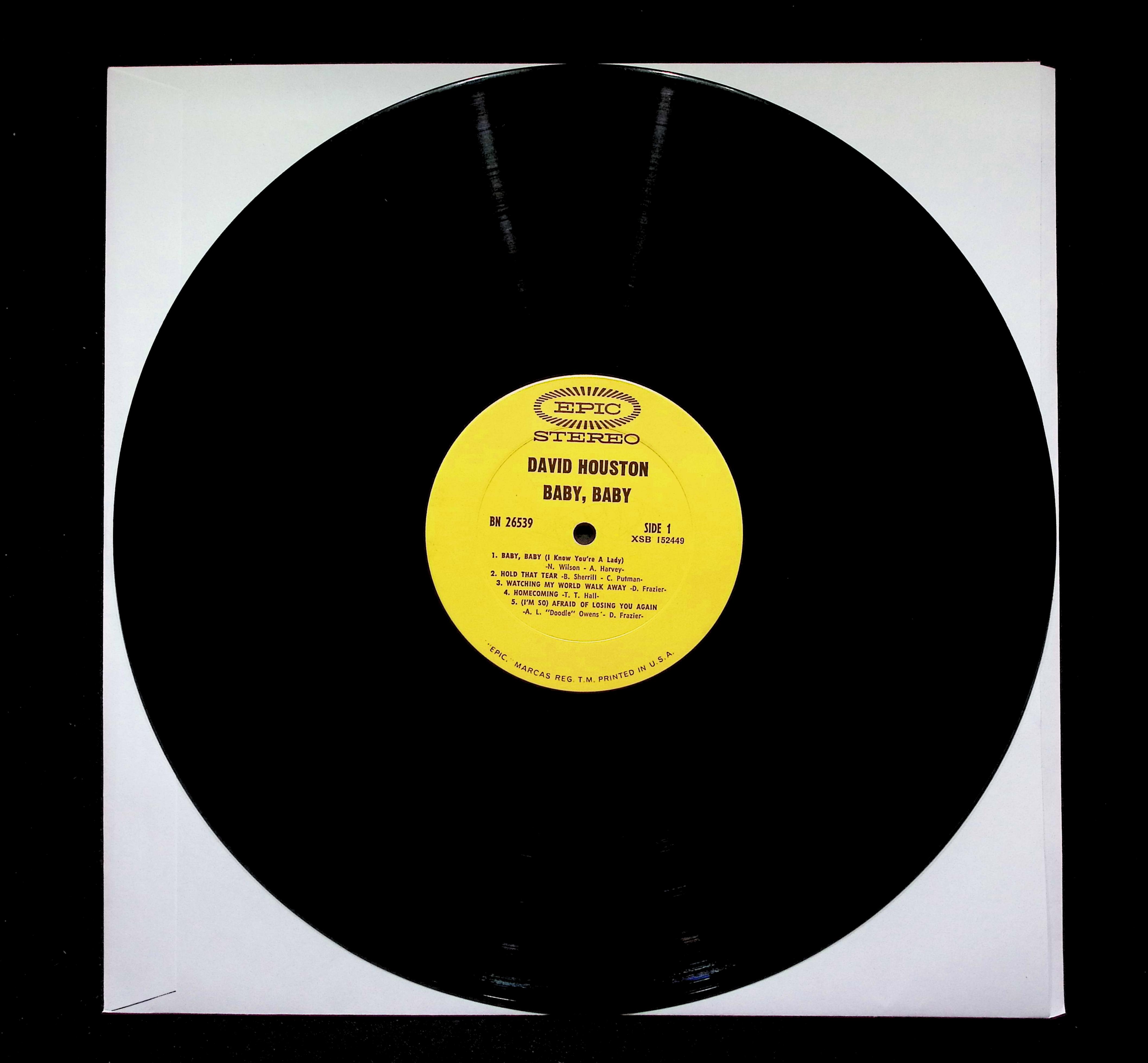 David Houston Baby, Baby LP 1970 Epic Country — image 5