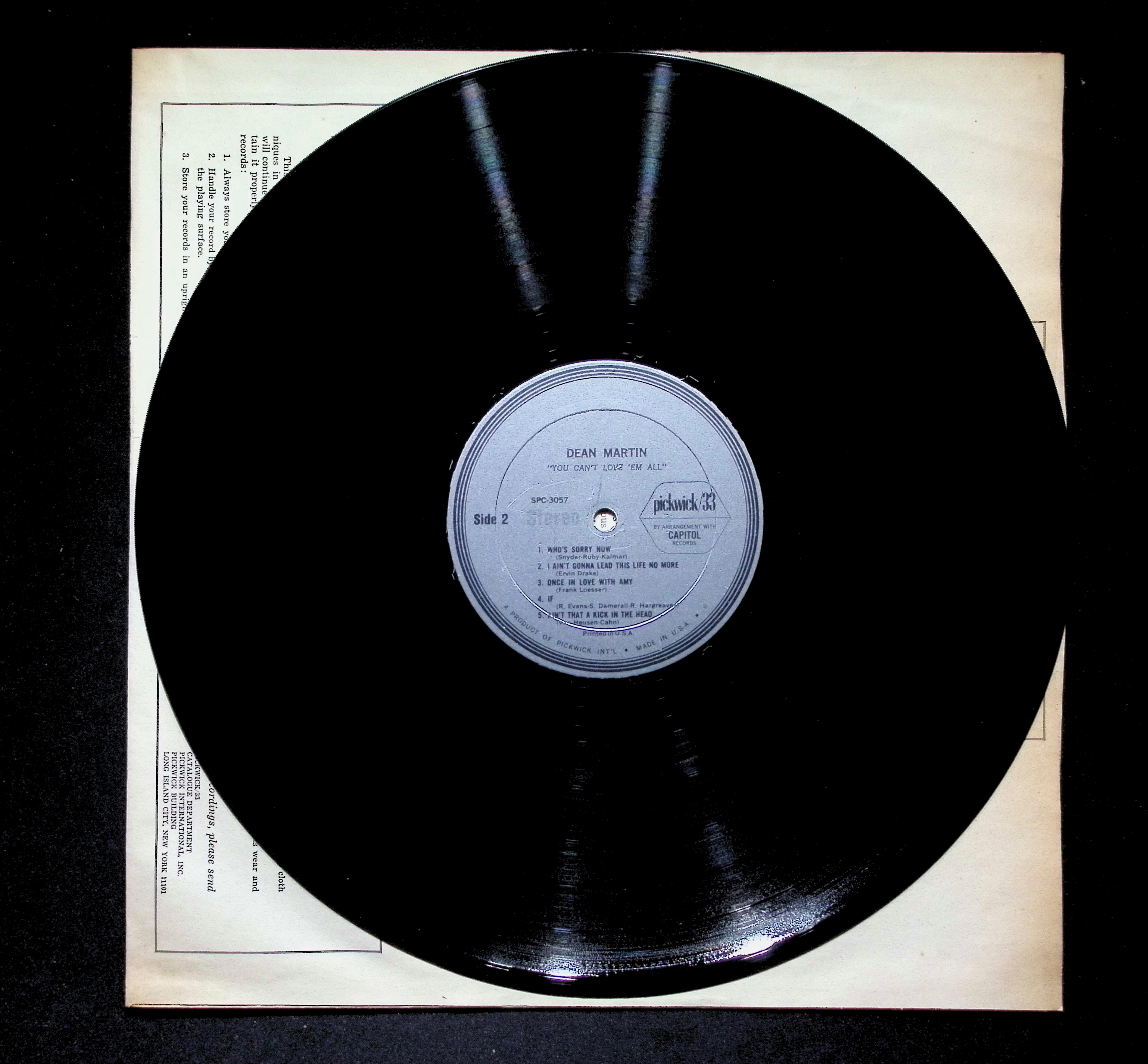 Dean Martin You Can't Love 'Em All LP SPC-3057 Pop — image 5