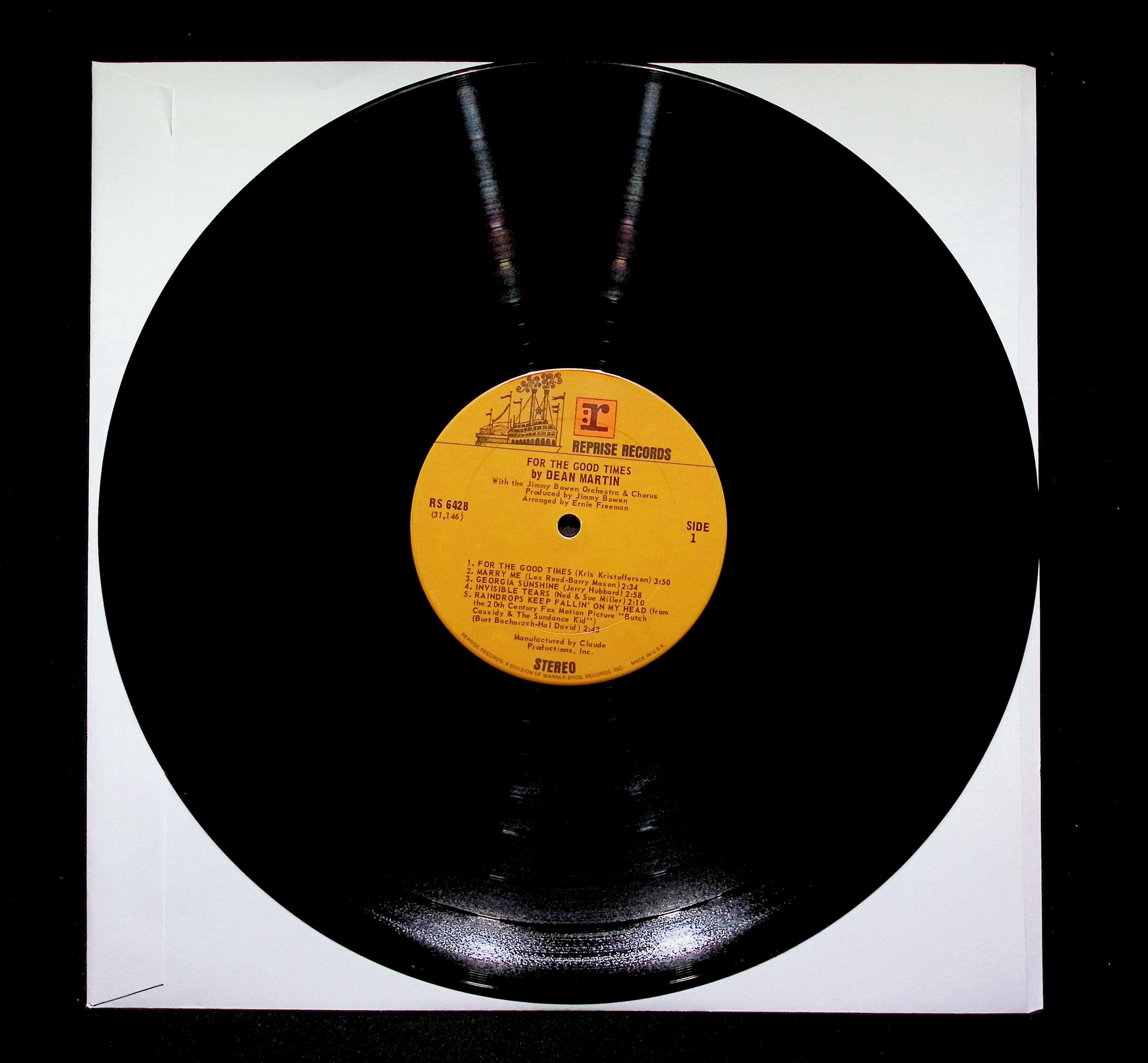 Dean Martin For The Good Times LP 1971 Reprise Records Country — image 4