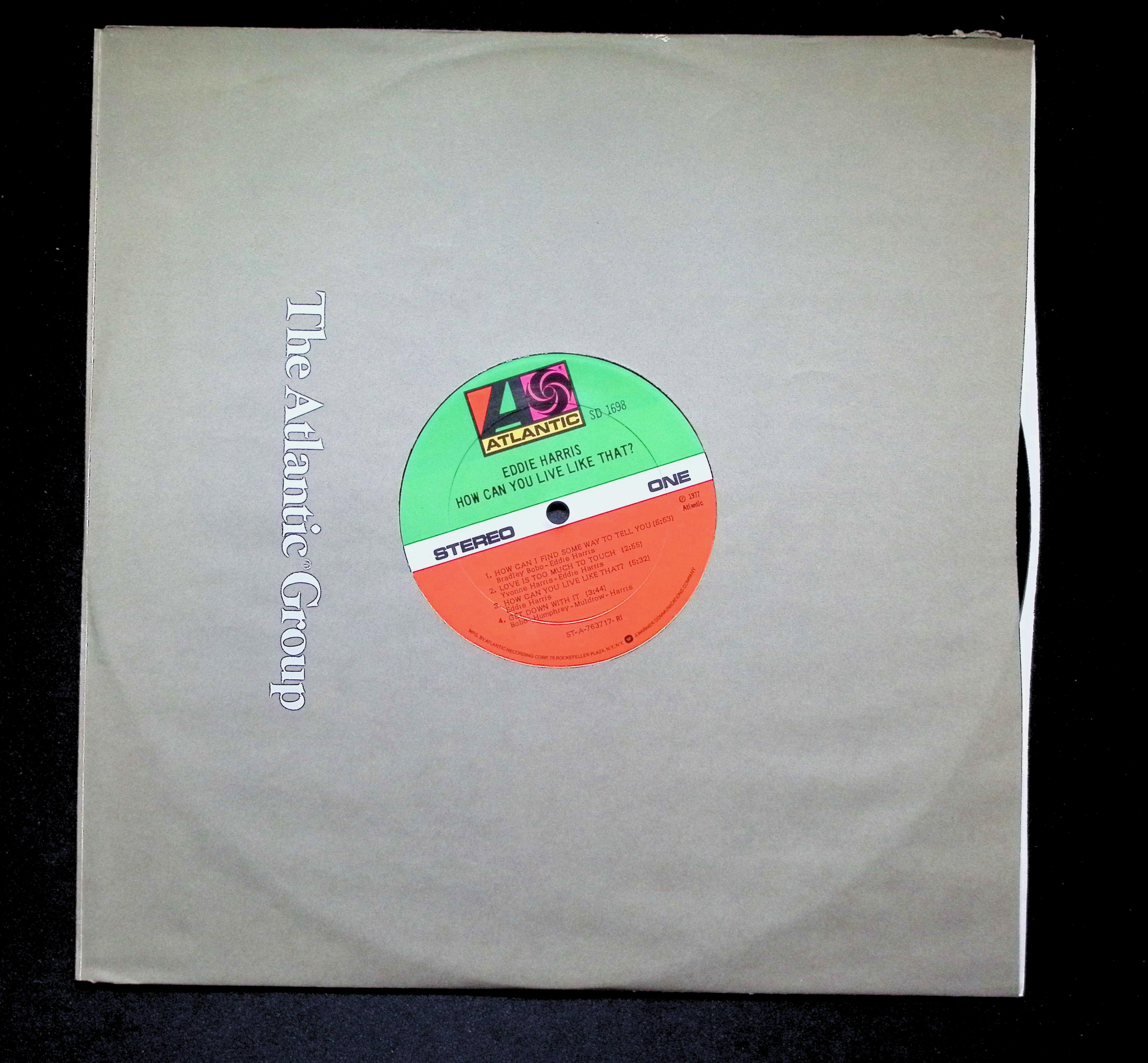 Eddie Harris How Can You Live Like That? LP 1977 Atlantic Jazz — image 3