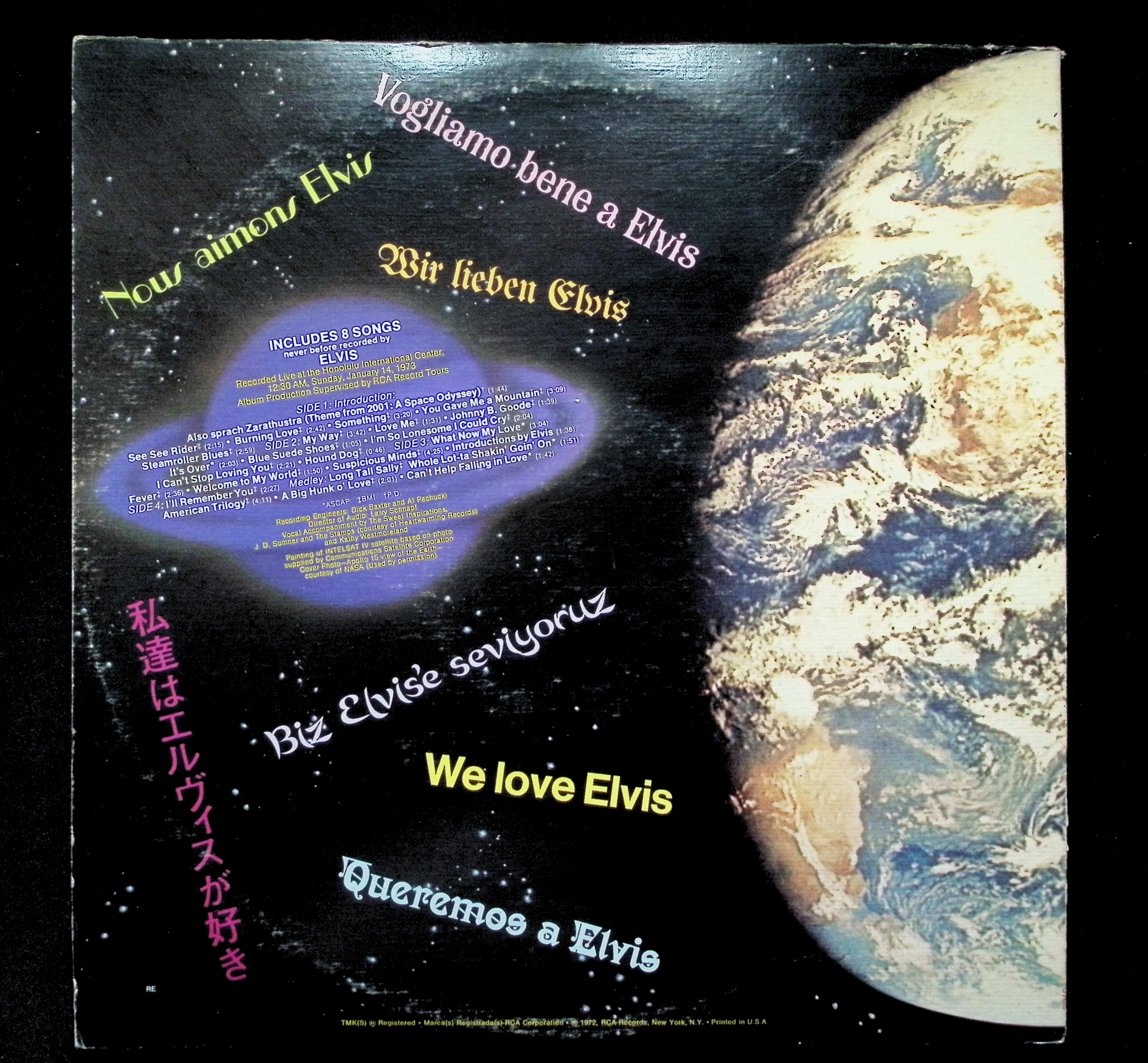 Elvis Presley Aloha From Hawaii LP 1973 RCA Quadraphonic Rock — image 2