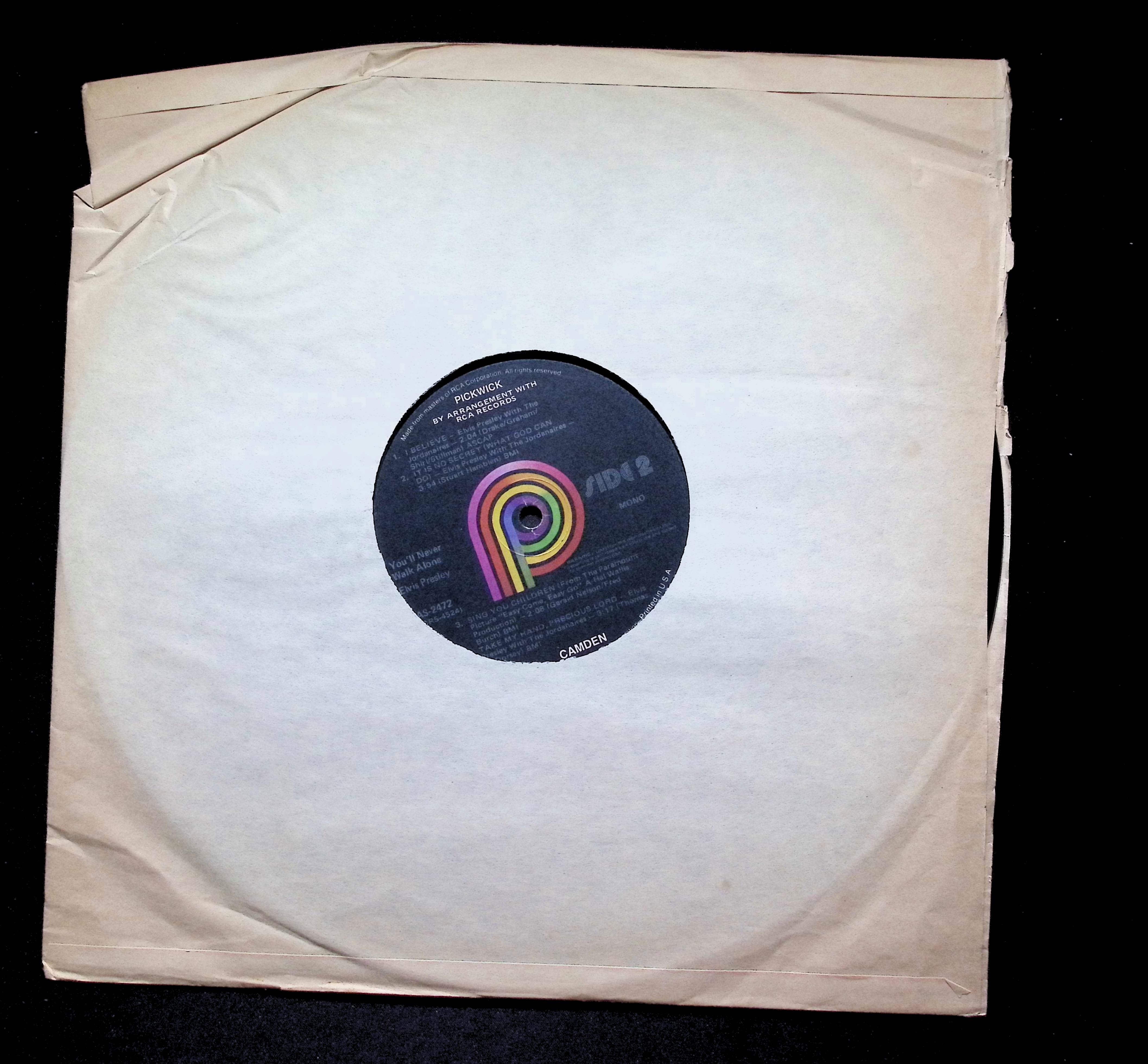 Elvis You'll Never Walk Alone LP Pickwick Gospel — image 3