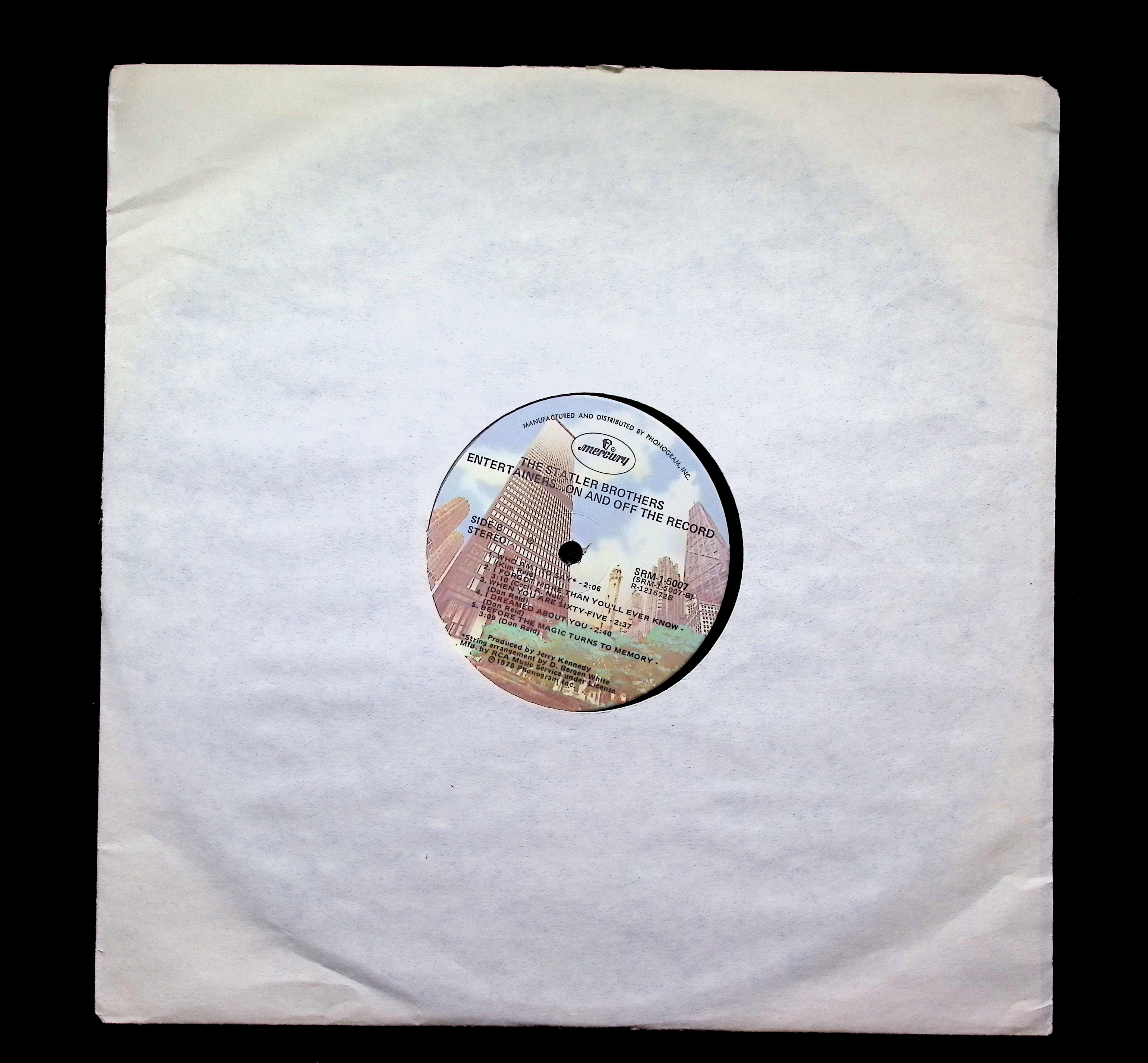 Statler Brothers Entertainers LP 1978 Mercury Country — image 3