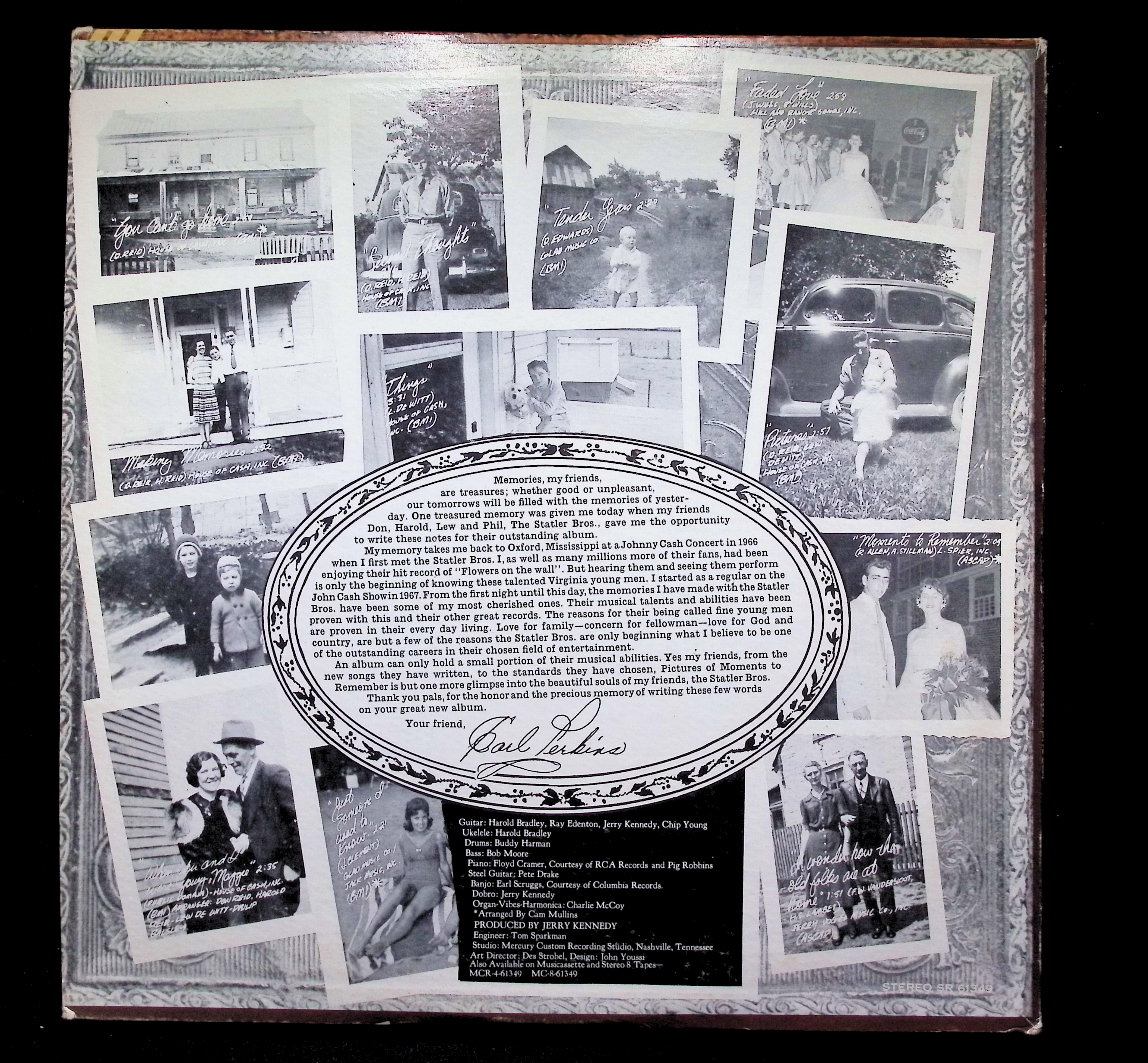 Statler Brothers Pictures LP 1971 Mercury Country Promo — image 2