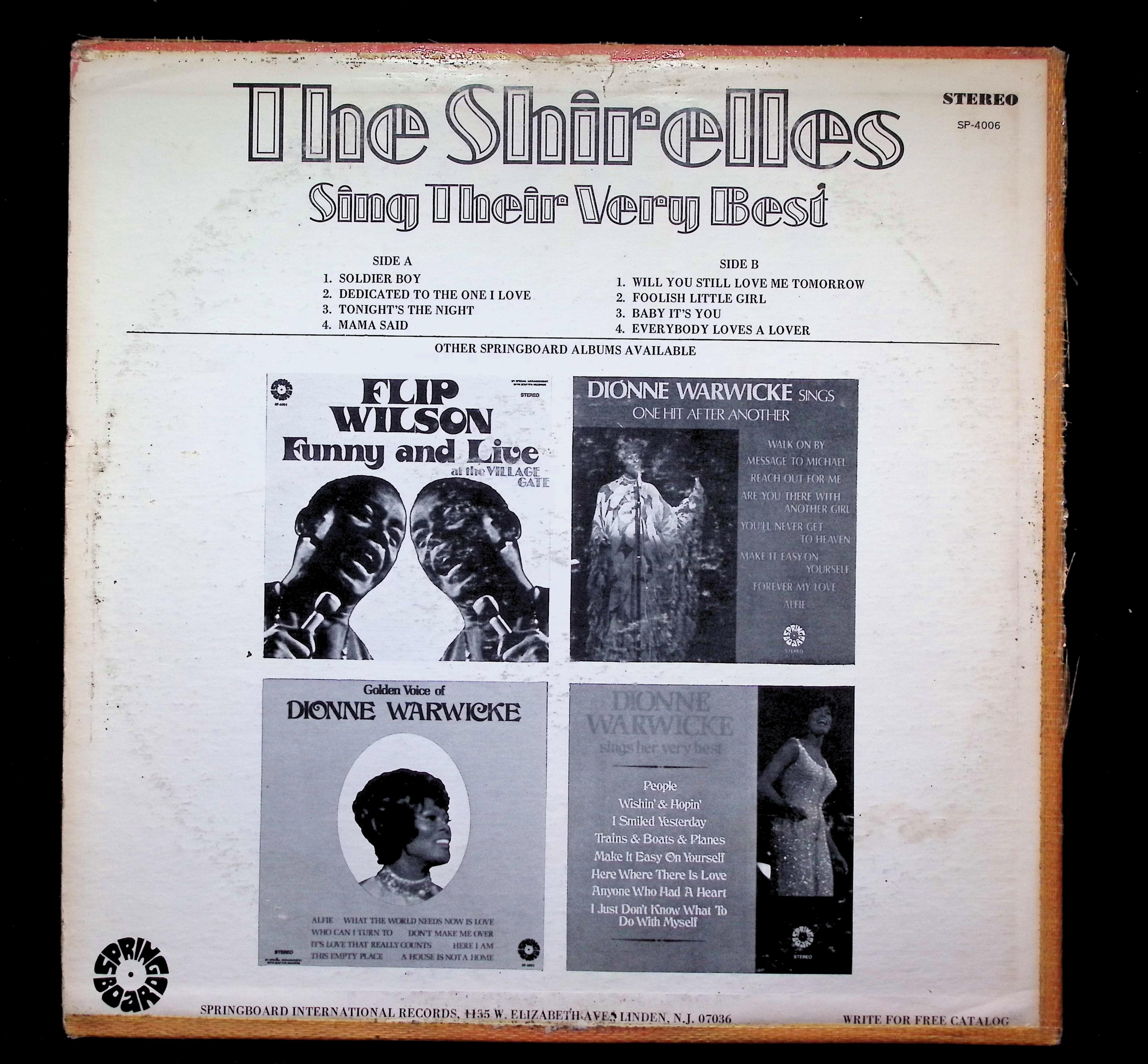 The Shirelles Sing Their Very Best LP Springboard Soul — image 2