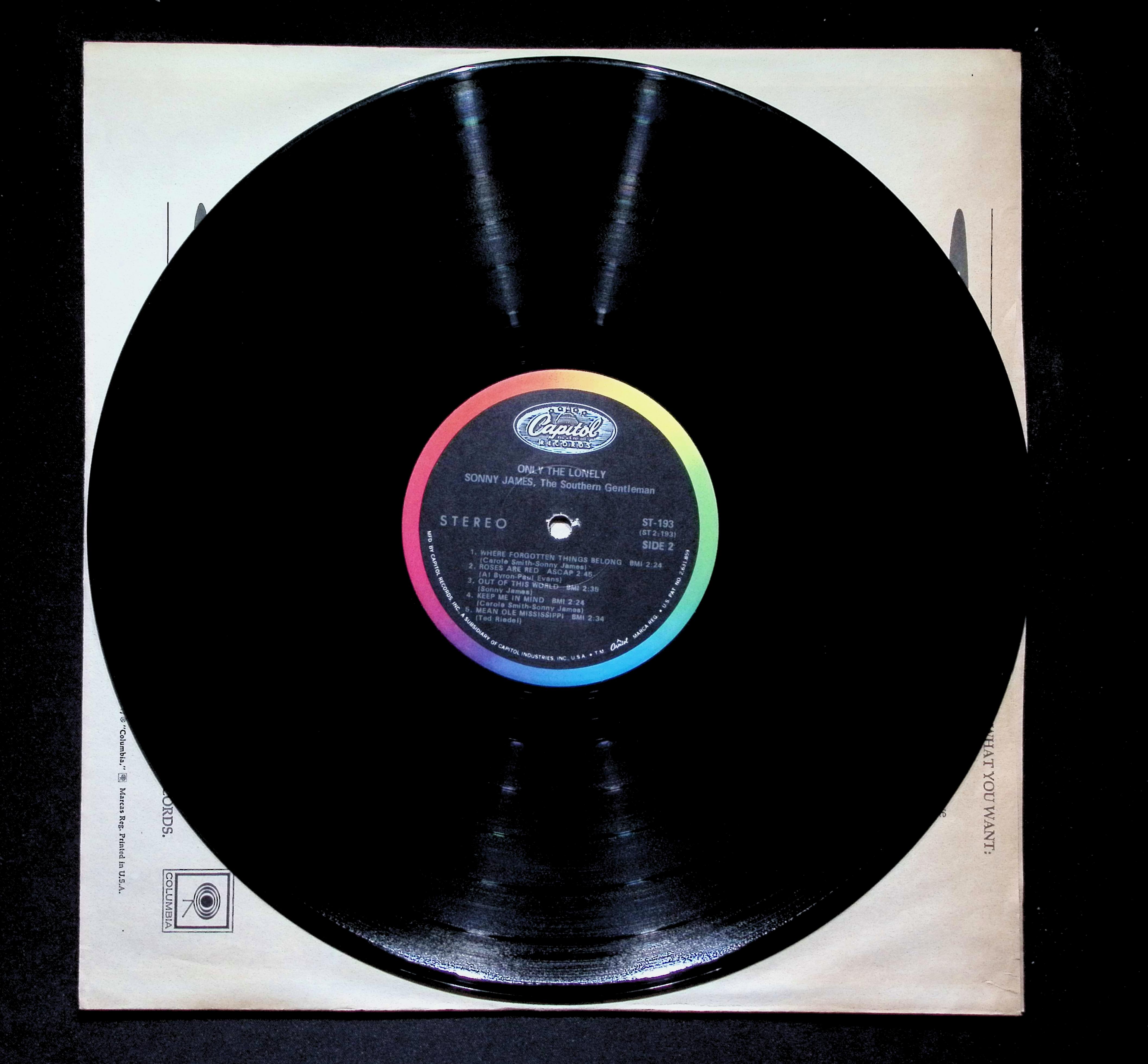 Sonny James Only The Lonely LP 1969 Capitol Country — image 4