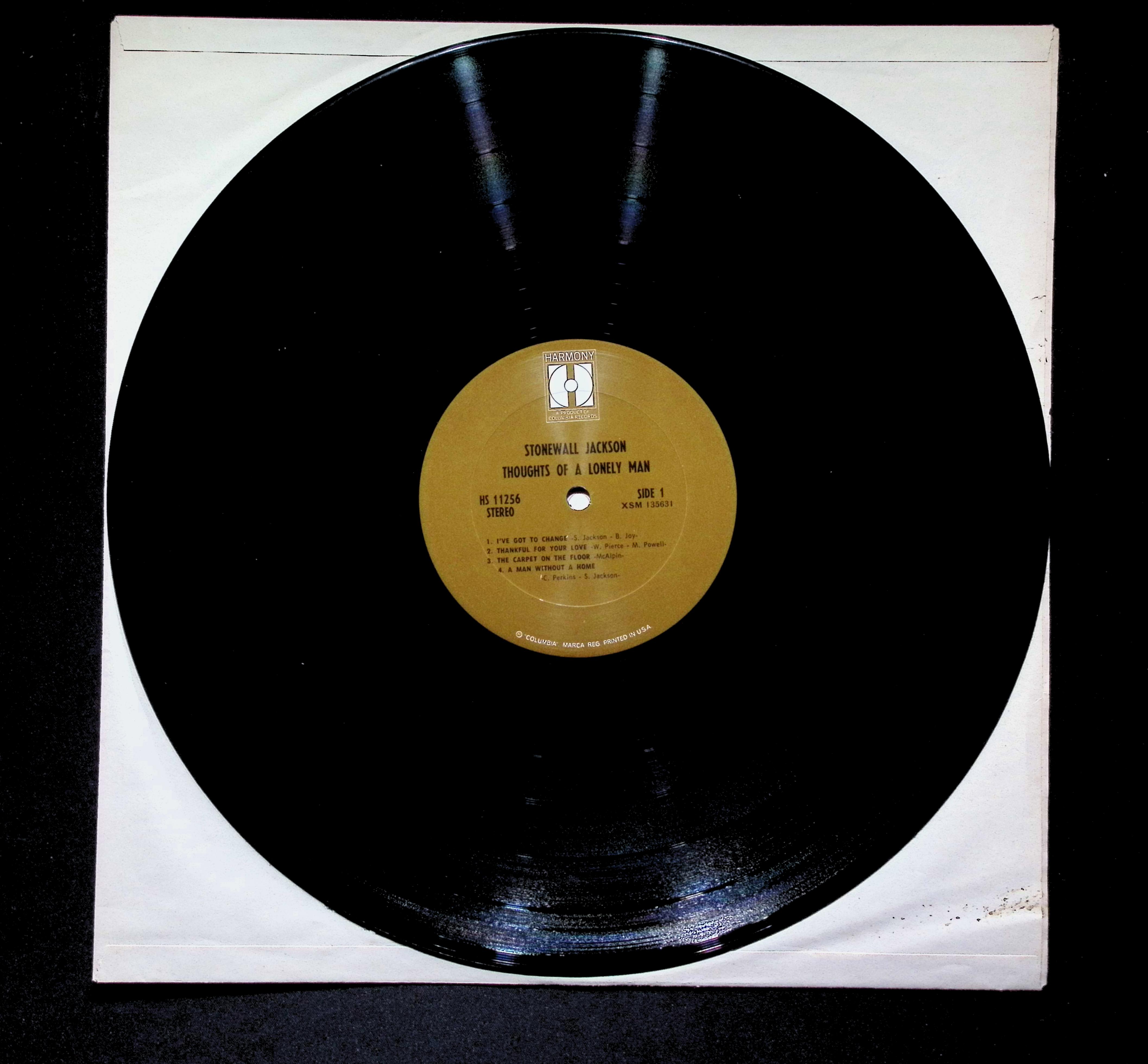 Stonewall Jackson Thoughts Of A Lonely Man LP 1968 Harmony Folk — image 4