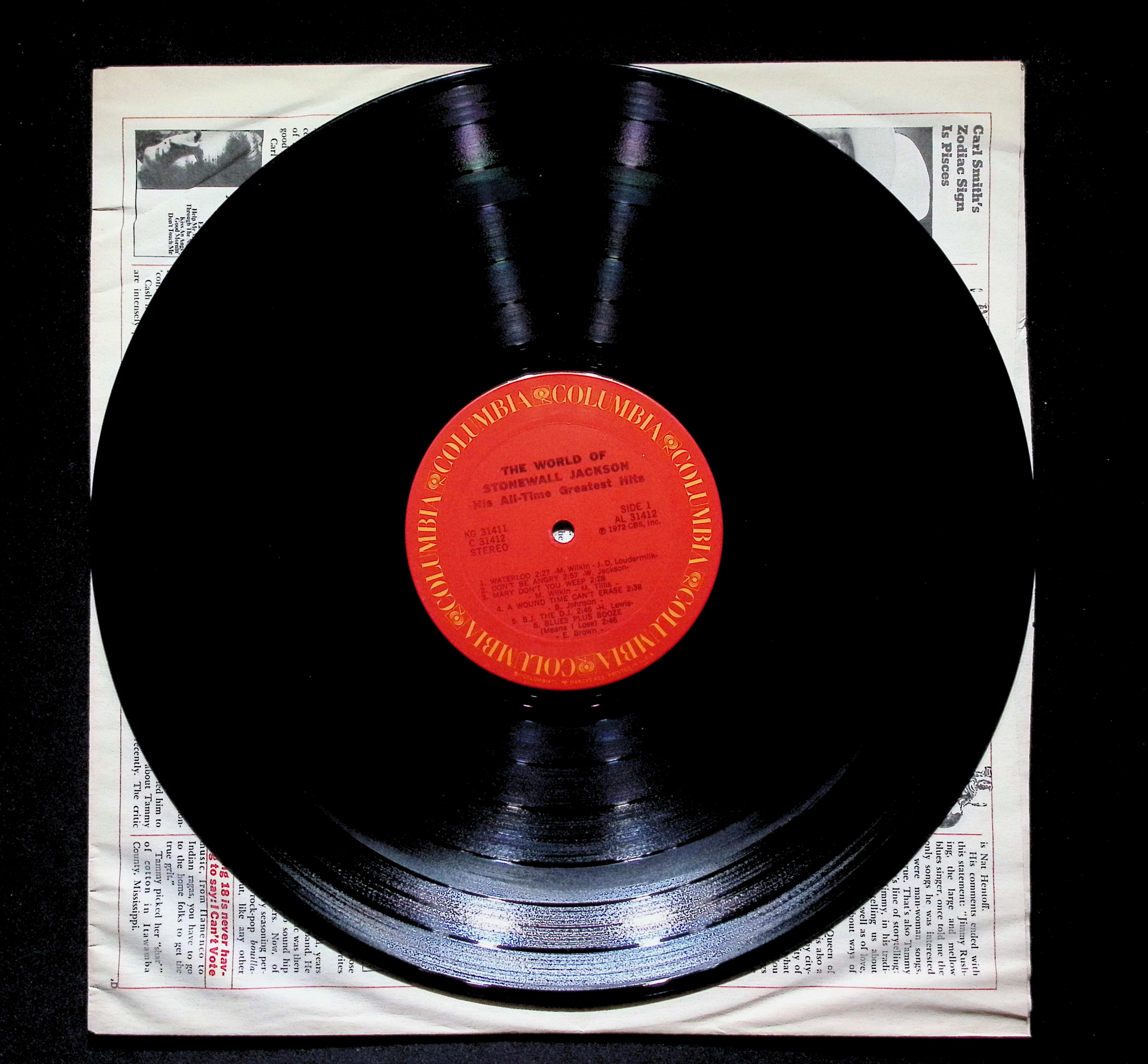 Stonewall Jackson Greatest Hits LP 1972 Columbia Country — image 4