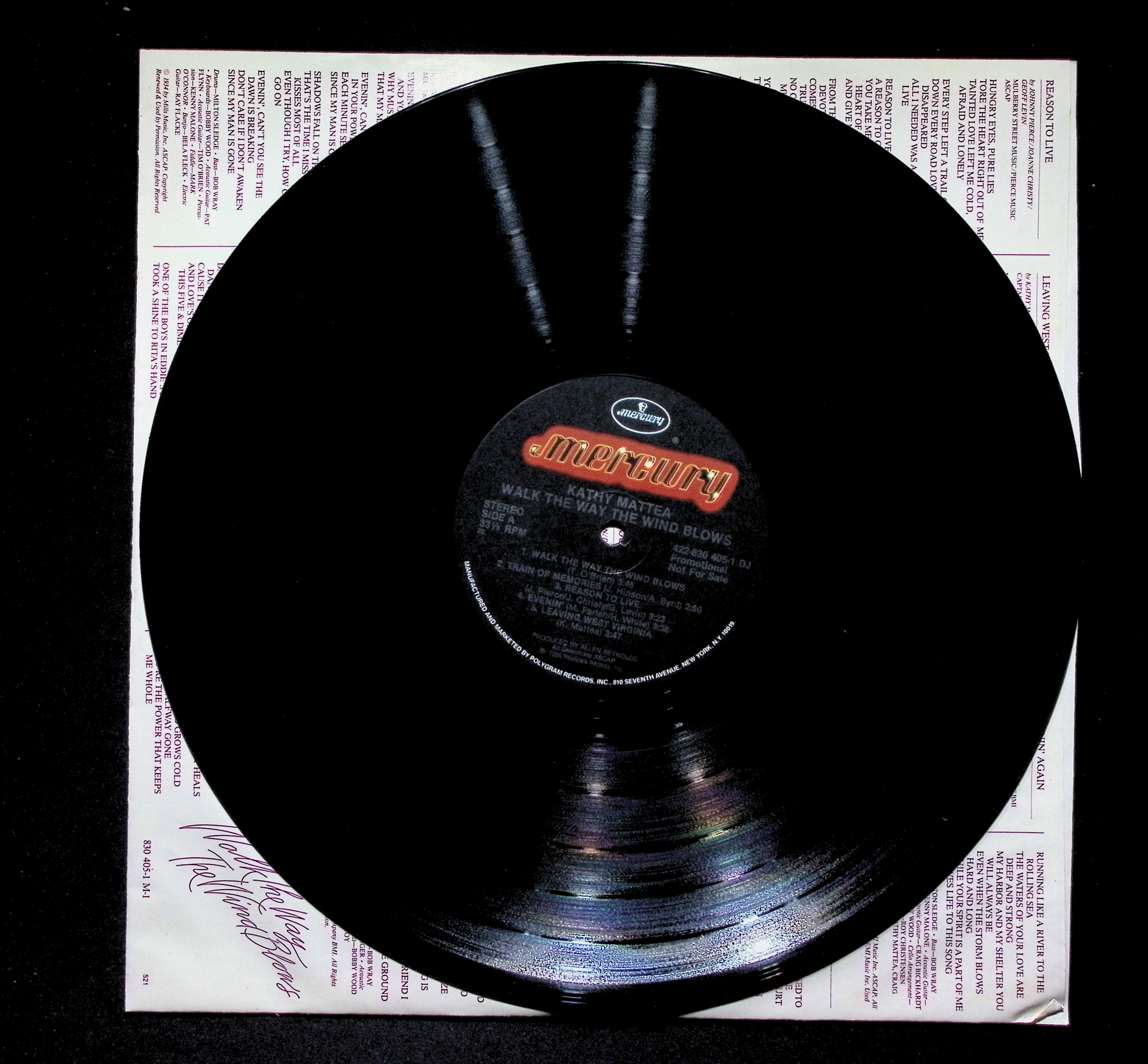 Kathy Mattea Walk The Way LP 1986 Mercury Country — image 5