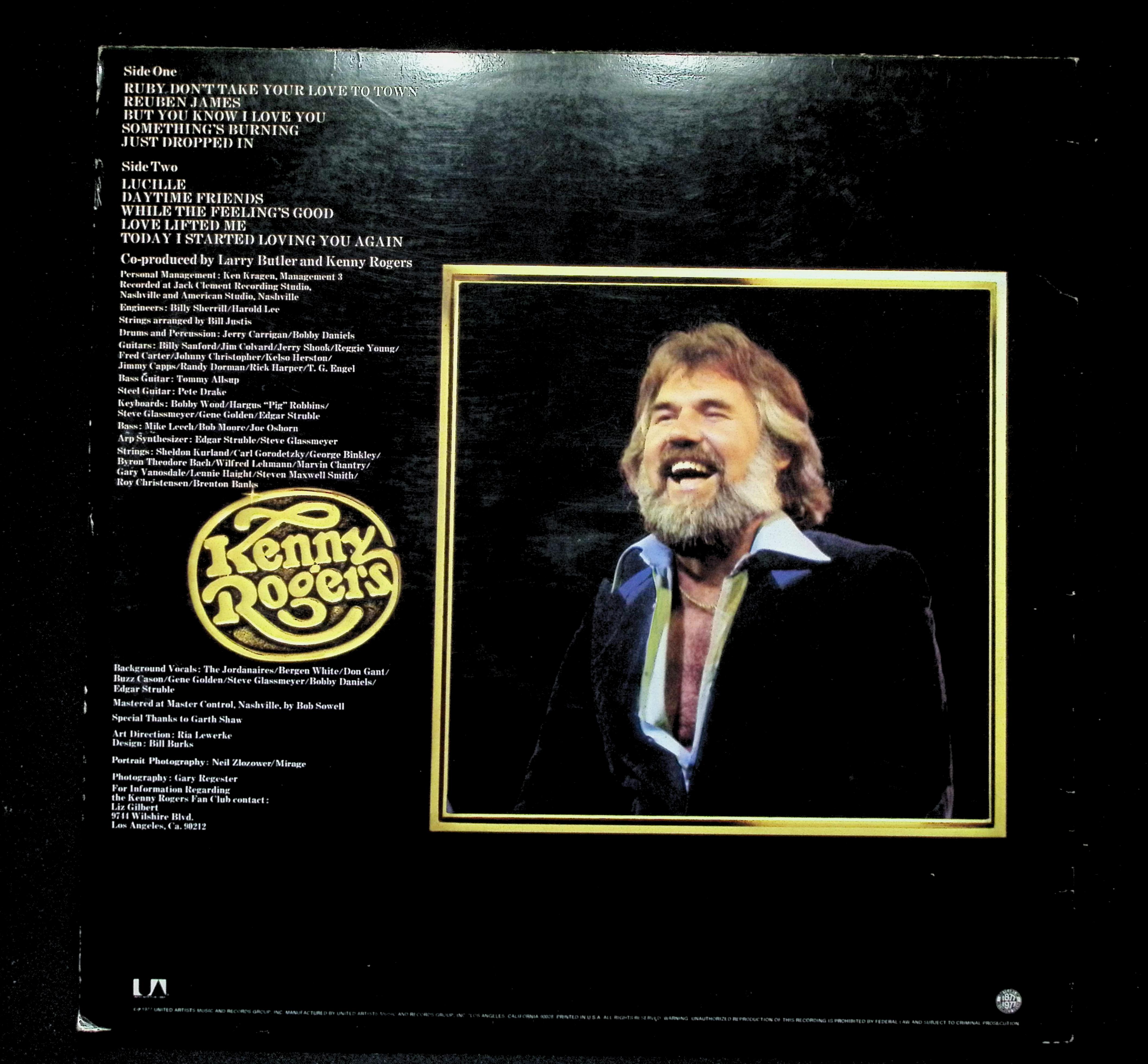 Kenny Rogers Ten Years Of Gold LP 1978 United Artists Rock — image 2