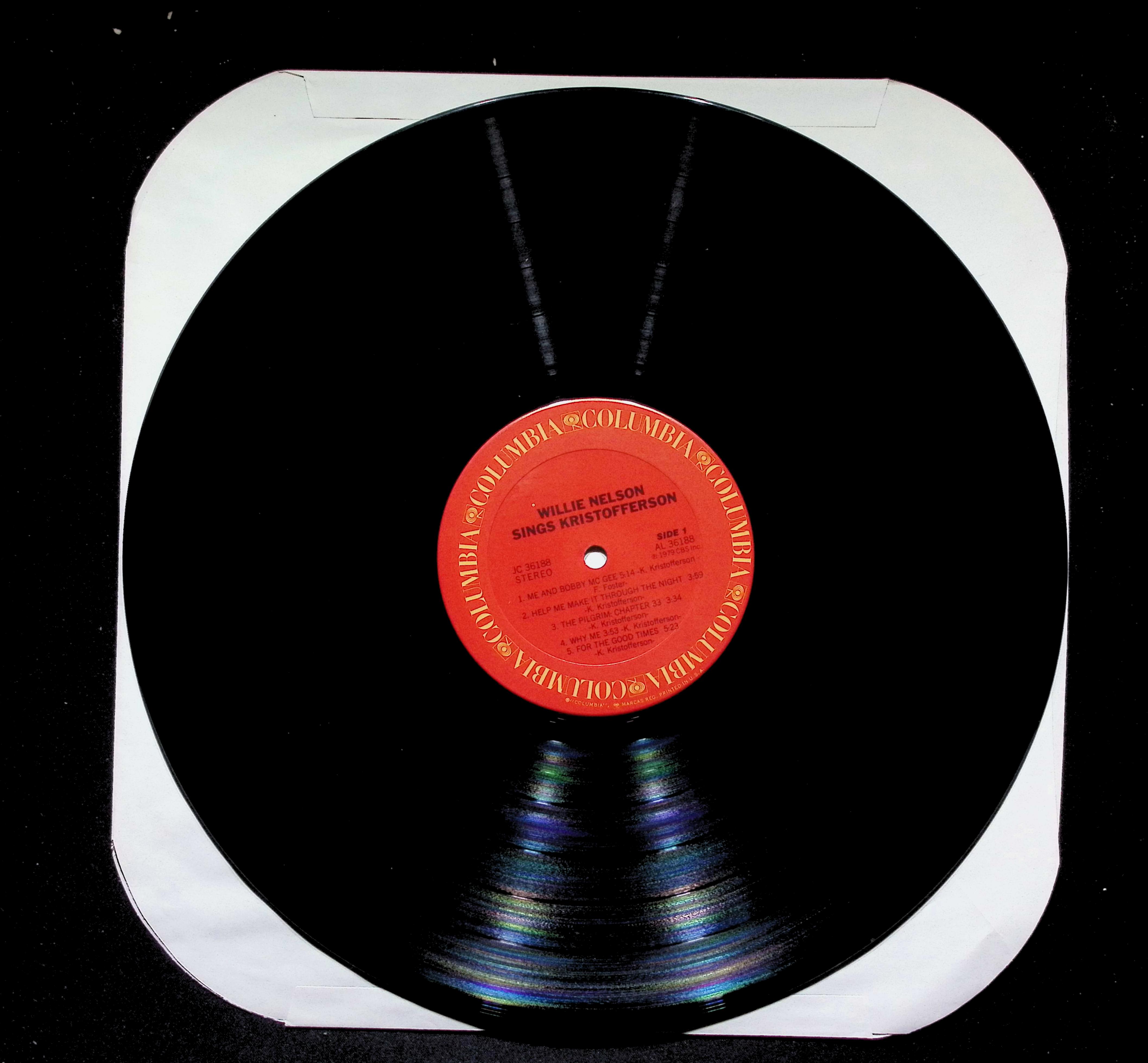 Willie Nelson Sings Kristofferson LP 1979 Columbia Country — image 4