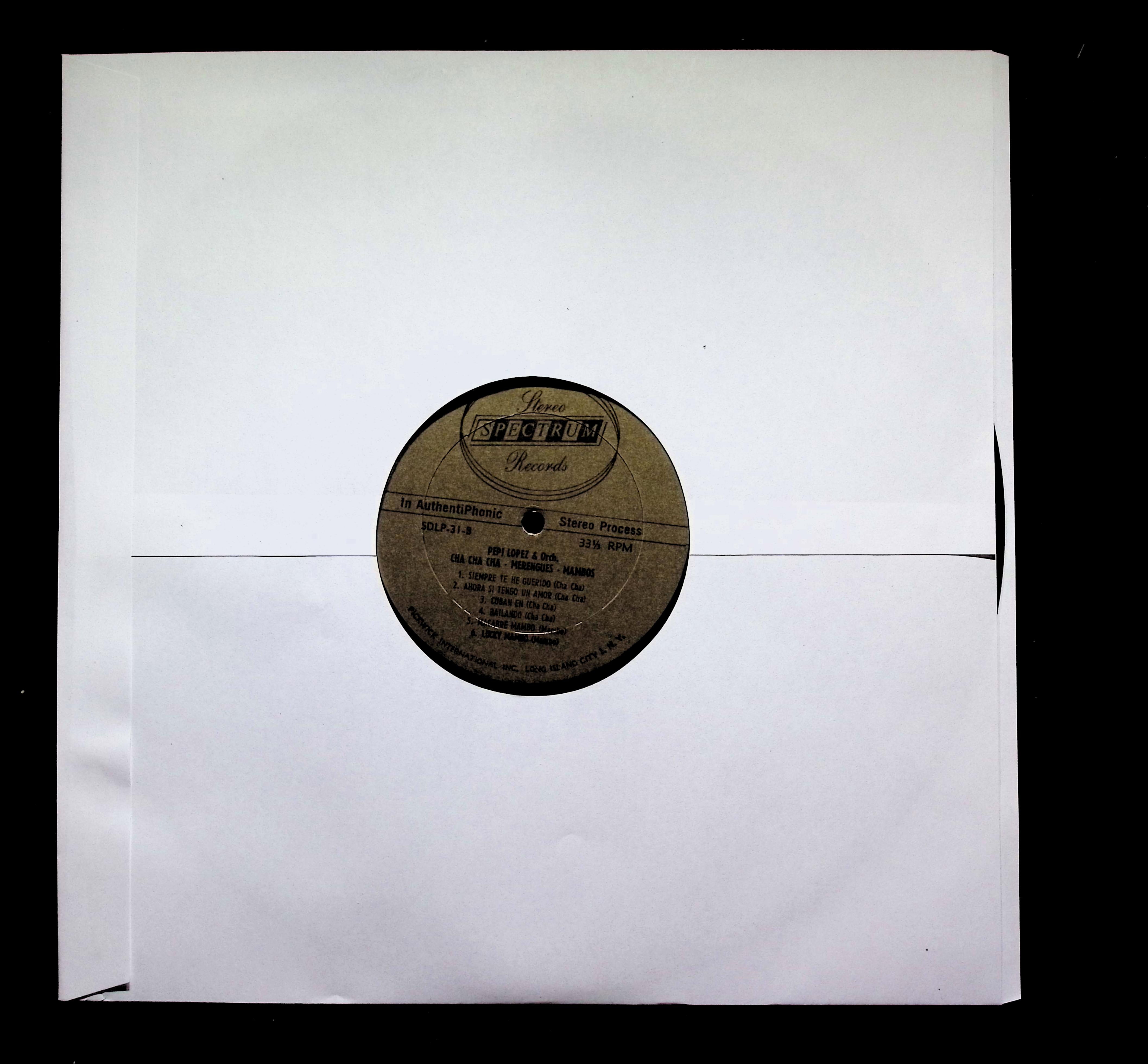 Pupi Lopez Cha Cha Cha LP 1962 Stereo Spectrum Latin — image 3