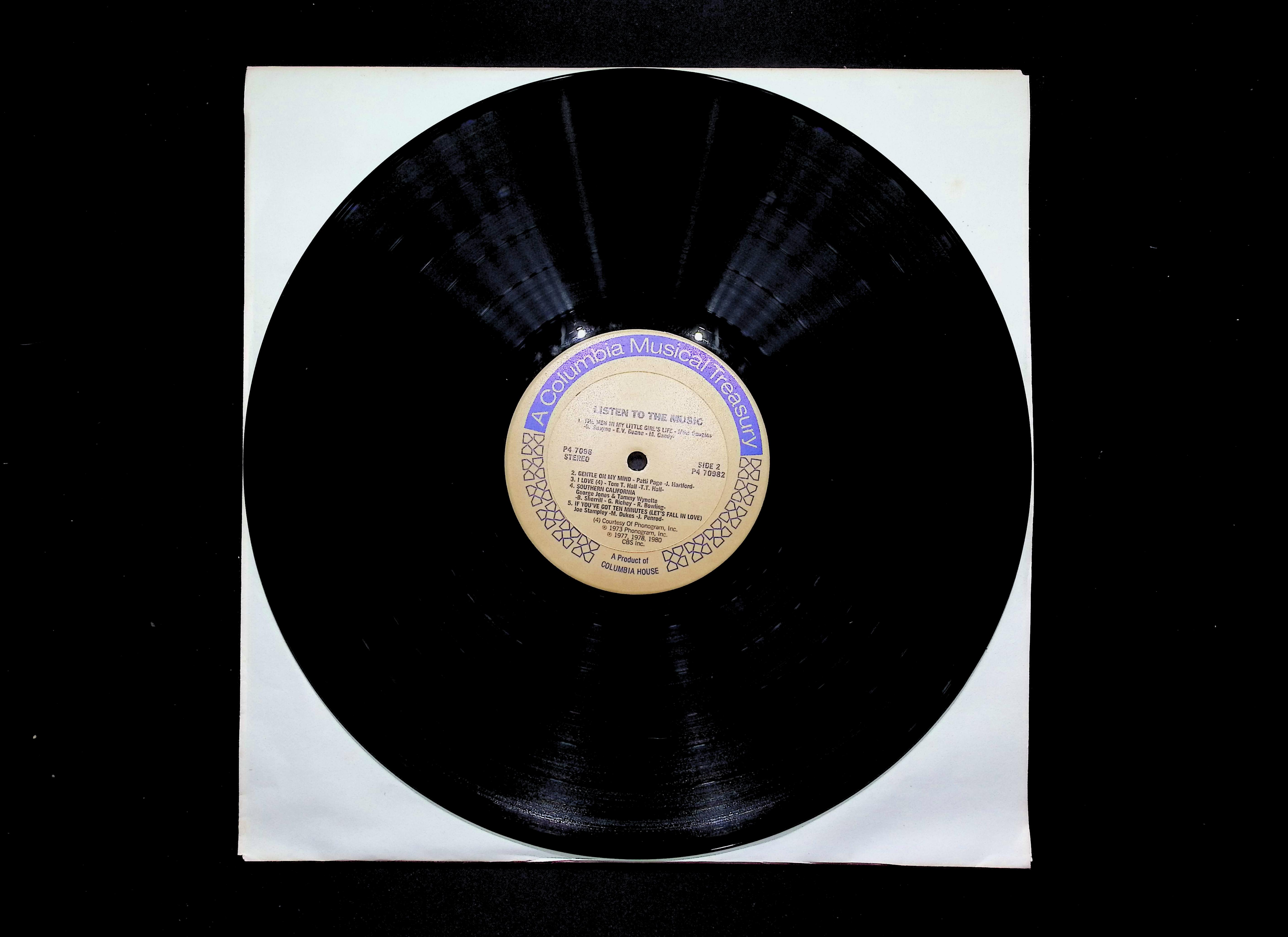 Various Listen to the Music 1980 P4 7096 George Jones Tammy Wynette Country LP — image 5