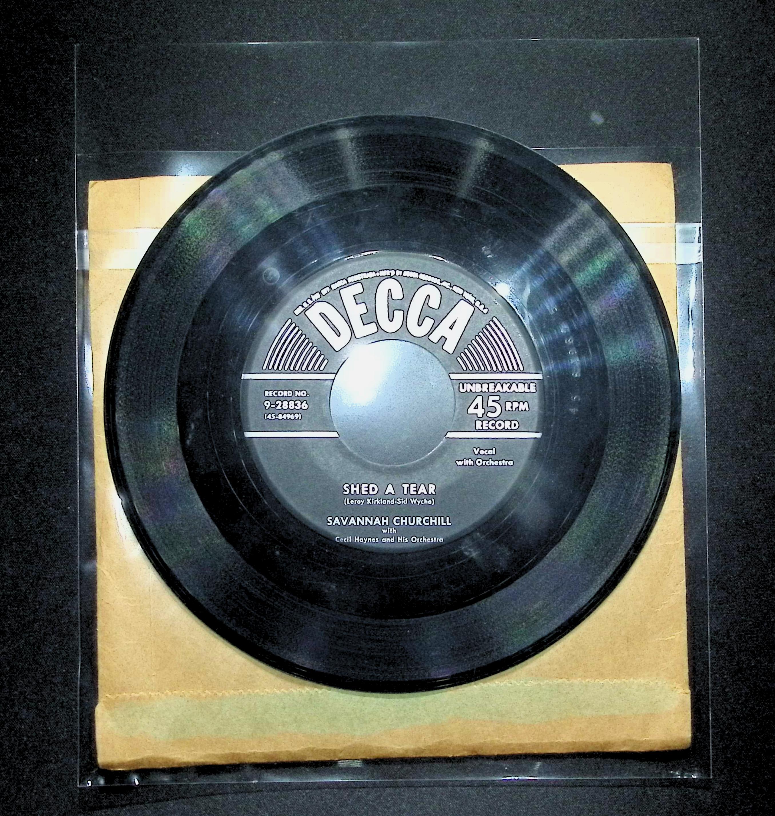Savannah Churchill Shake A Hand 1953 Decca 9-28836 R&B Vocal Vinyl 45 RPM Record — image 2
