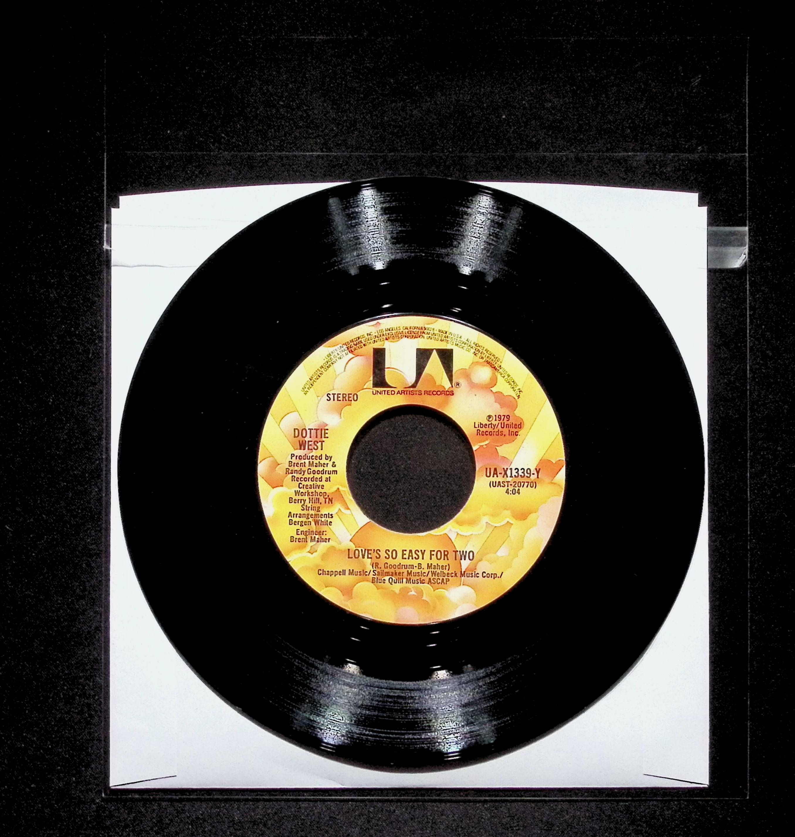 Dottie West A Lesson In Leavin' 1979 United Artists UA-X1339-Y Country Vinyl 45 — image 3