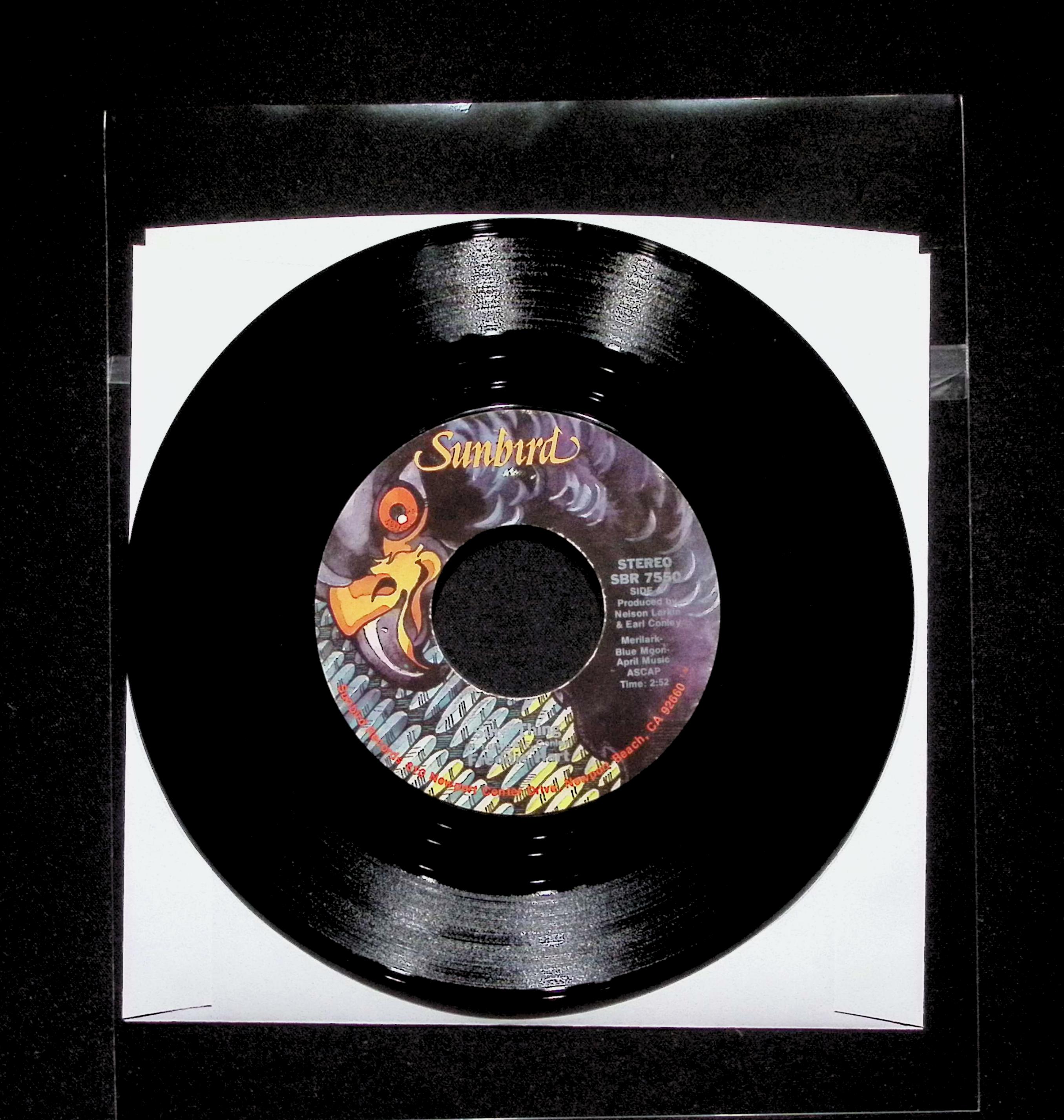 Freddie Hart Sure Thing 1980 Sunbird SBR 7550 Country Vinyl 45 RPM 7" Record — image 3