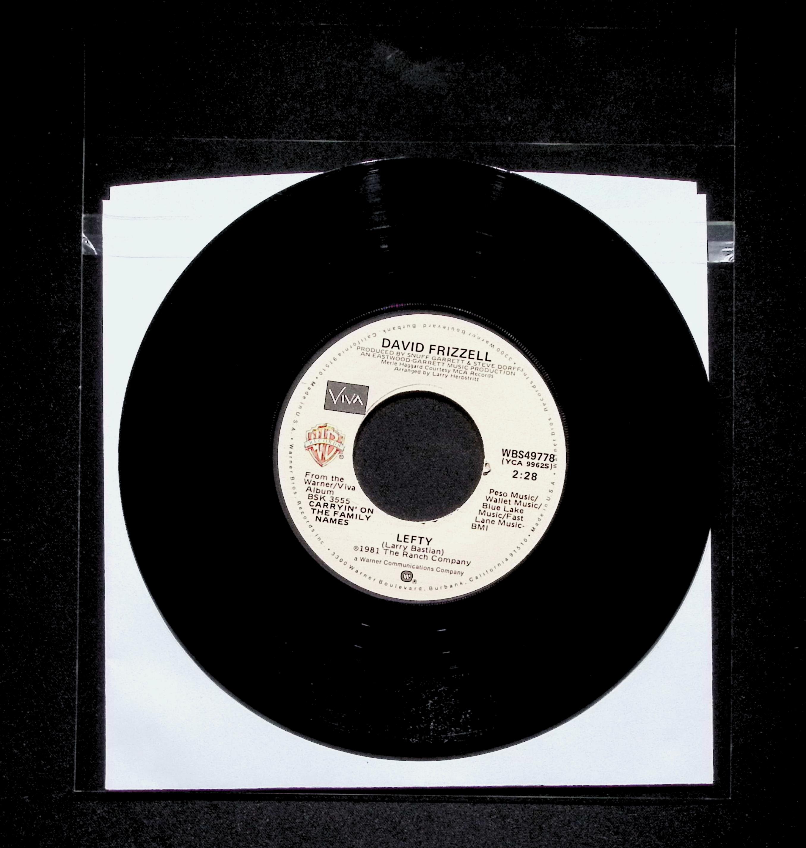 David Frizzell Shelly West Three Blind Hearts 1981 Warner WBS49778 Country 45 — image 3