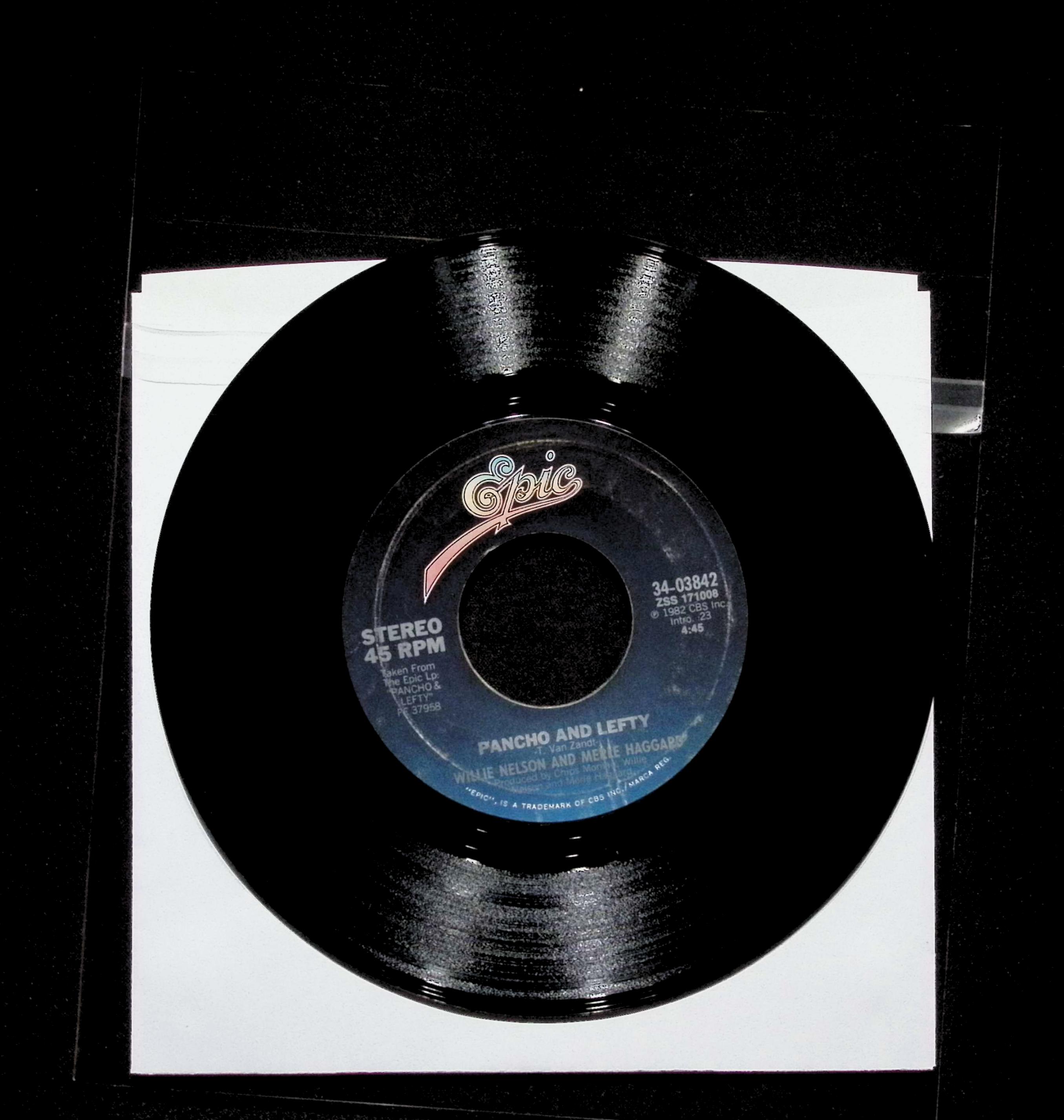 Willie Nelson Merle Haggard Opportunity To Cry 1982 Epic 34-03842 Country 7" — image 3