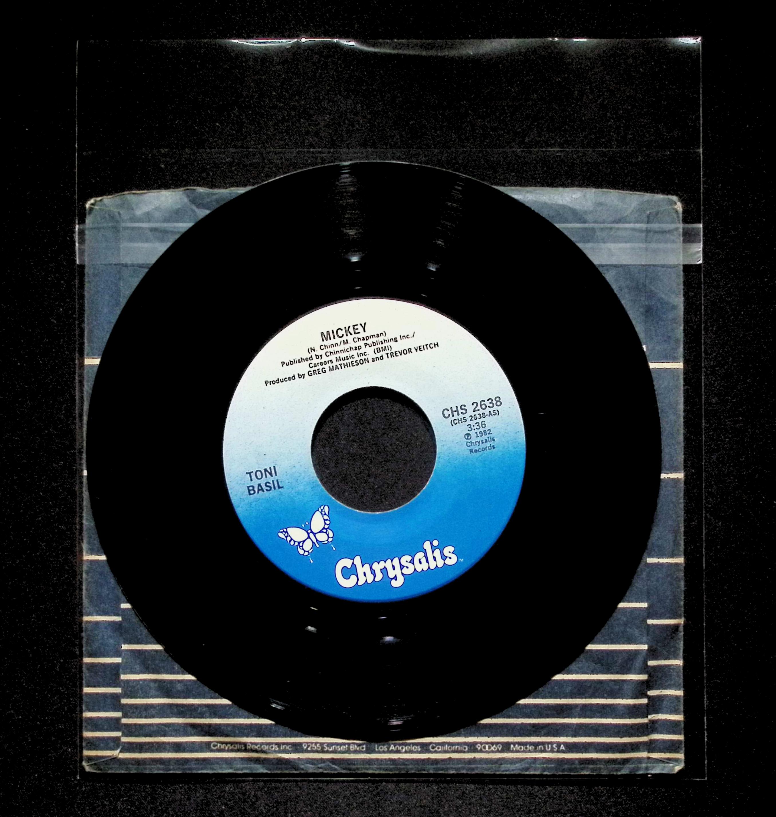 Toni Basil Thief on the Loose 1982 Chrysalis CHS 2638 Mickey B-side Vinyl 45 RPM — image 3