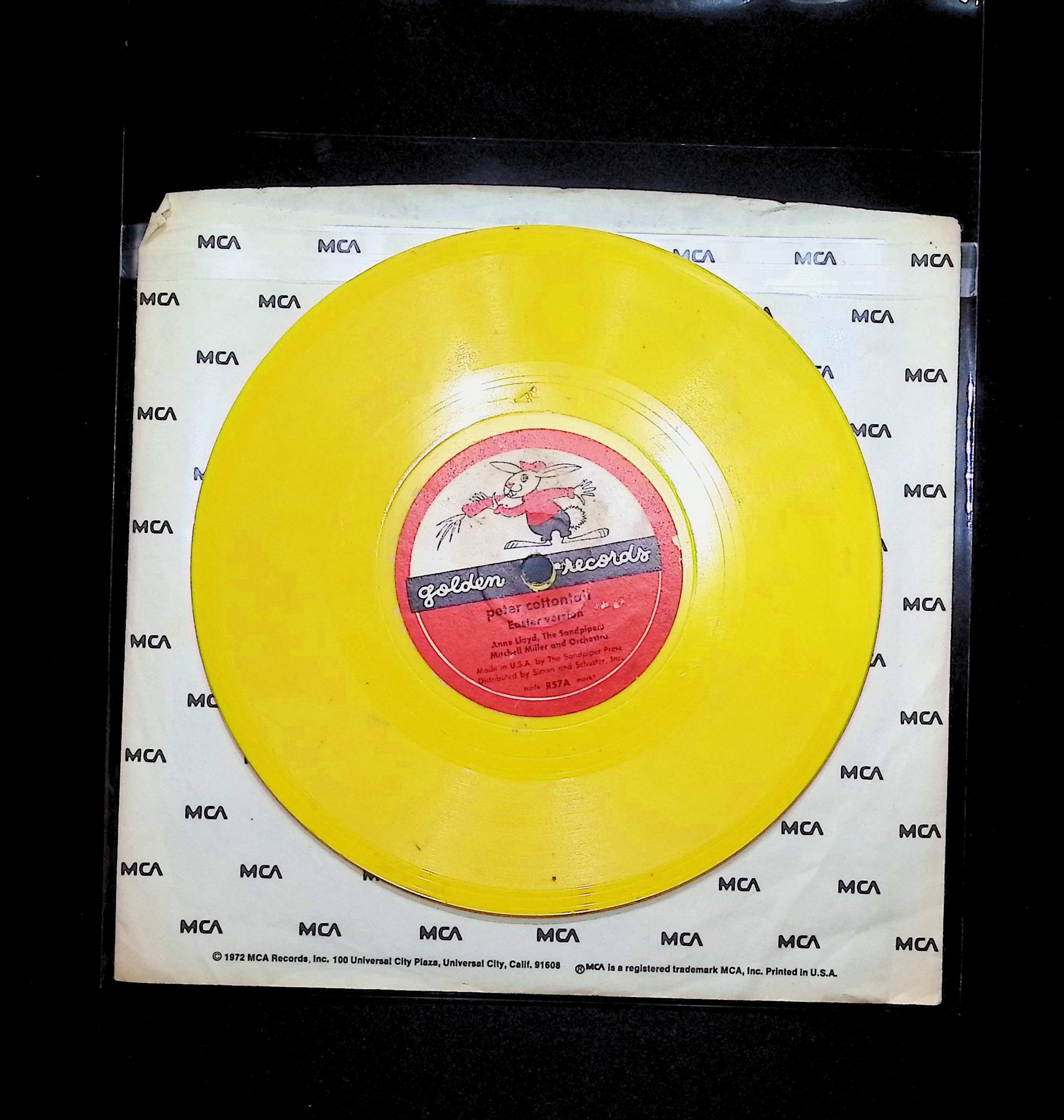 Peter Cottontail 1950 Golden Records R57A Yellow Vinyl 78 RPM 6" Children's — image 3