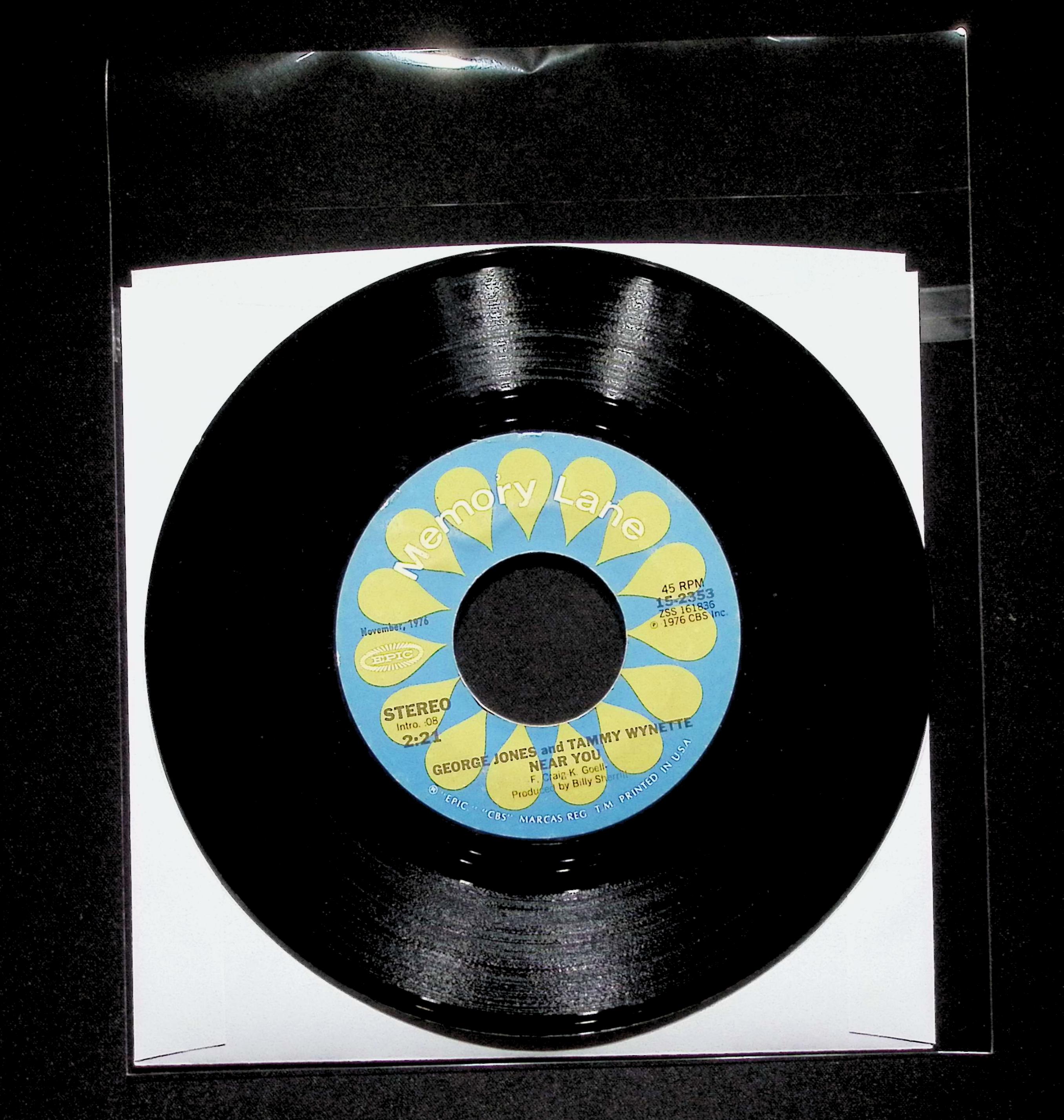 George Jones Tammy Wynette Golden Ring 1976 Epic 15-2353 Country Vinyl 45 RPM 7" — image 3