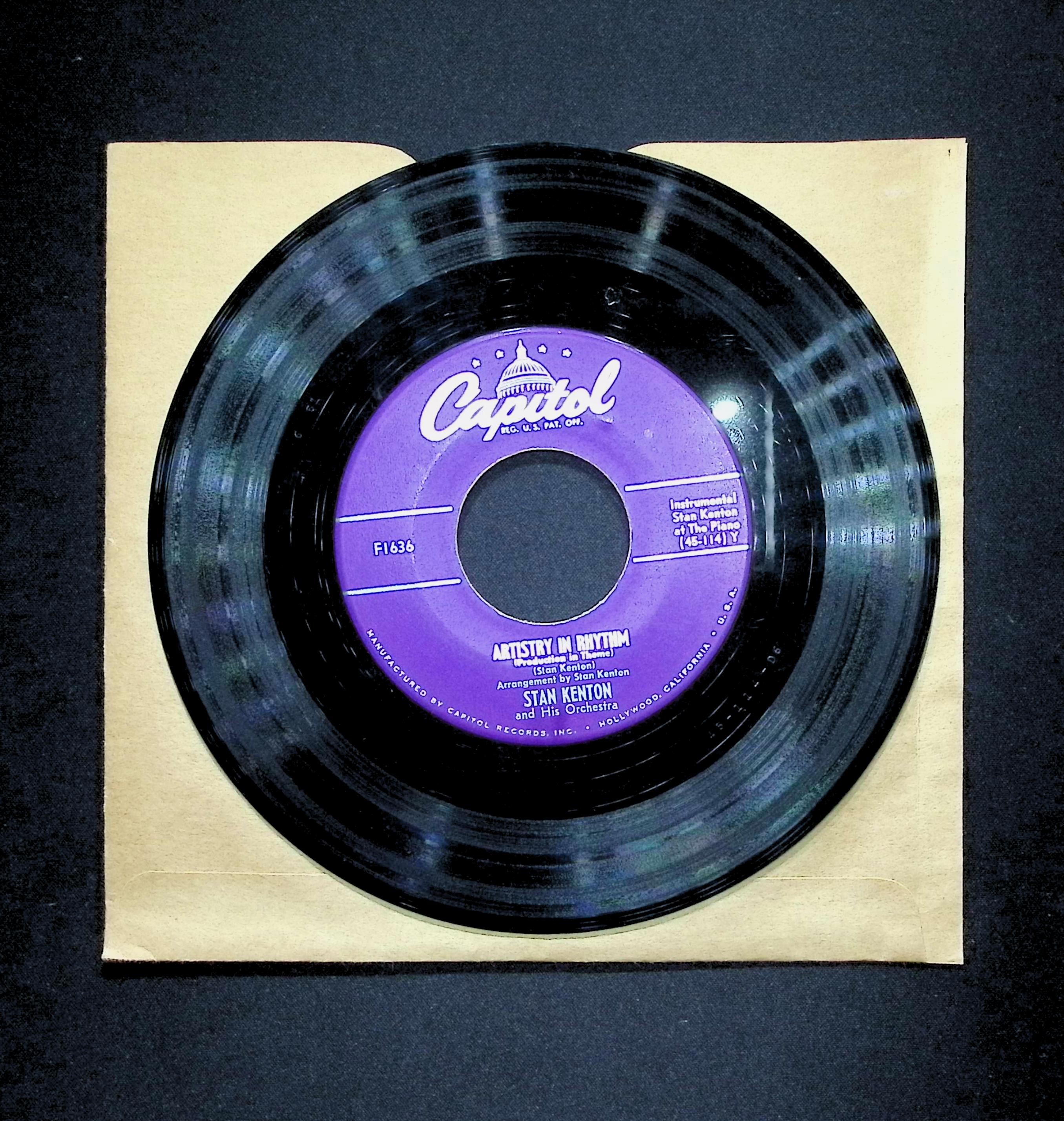 Stan Kenton Artistry In Rhythm 7" 45 RPM Single — image 3
