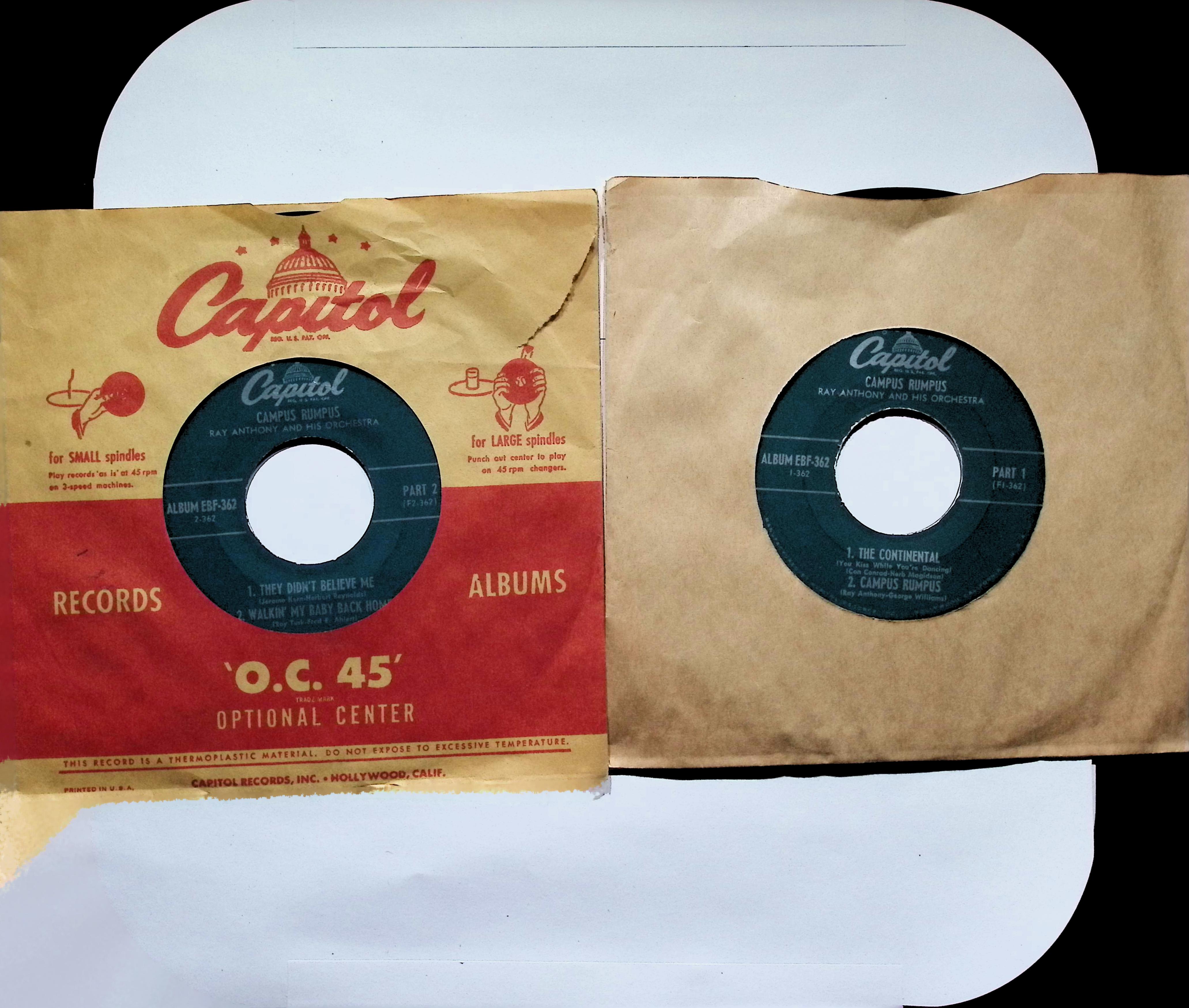 Ray Anthony - Ray Anthony's Campus Rumpus! 45 RPM EP — image 5