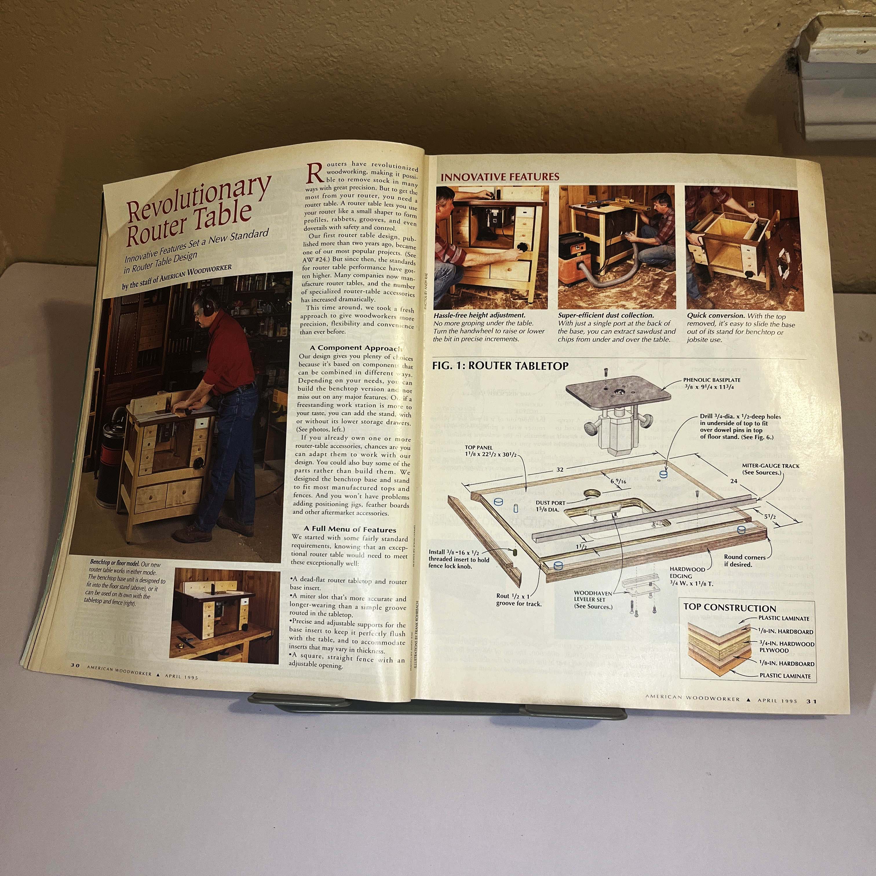 American Woodworker Router Table Plans Apr 1995 #44 — image 3