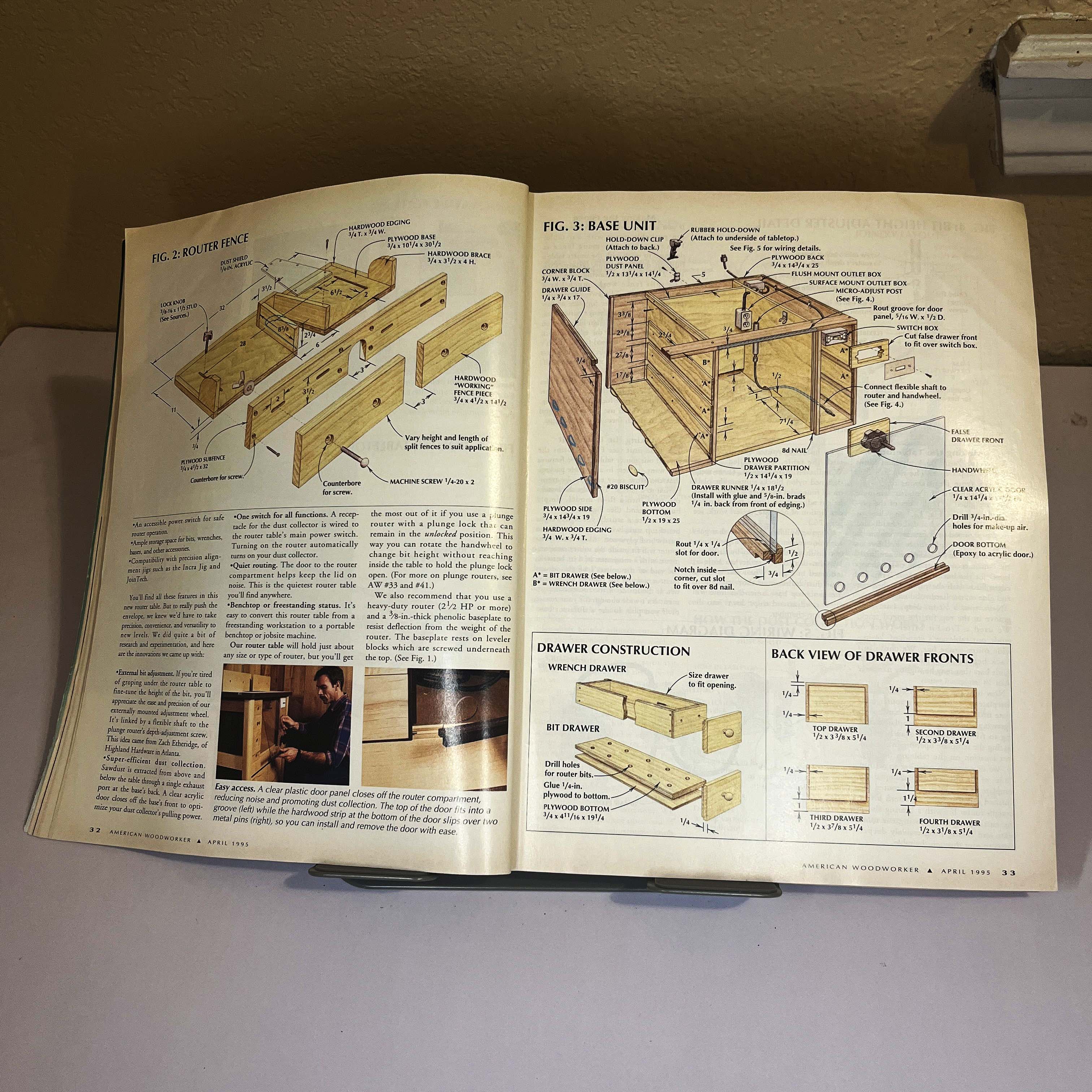 American Woodworker Router Table Plans Apr 1995 #44 — image 4
